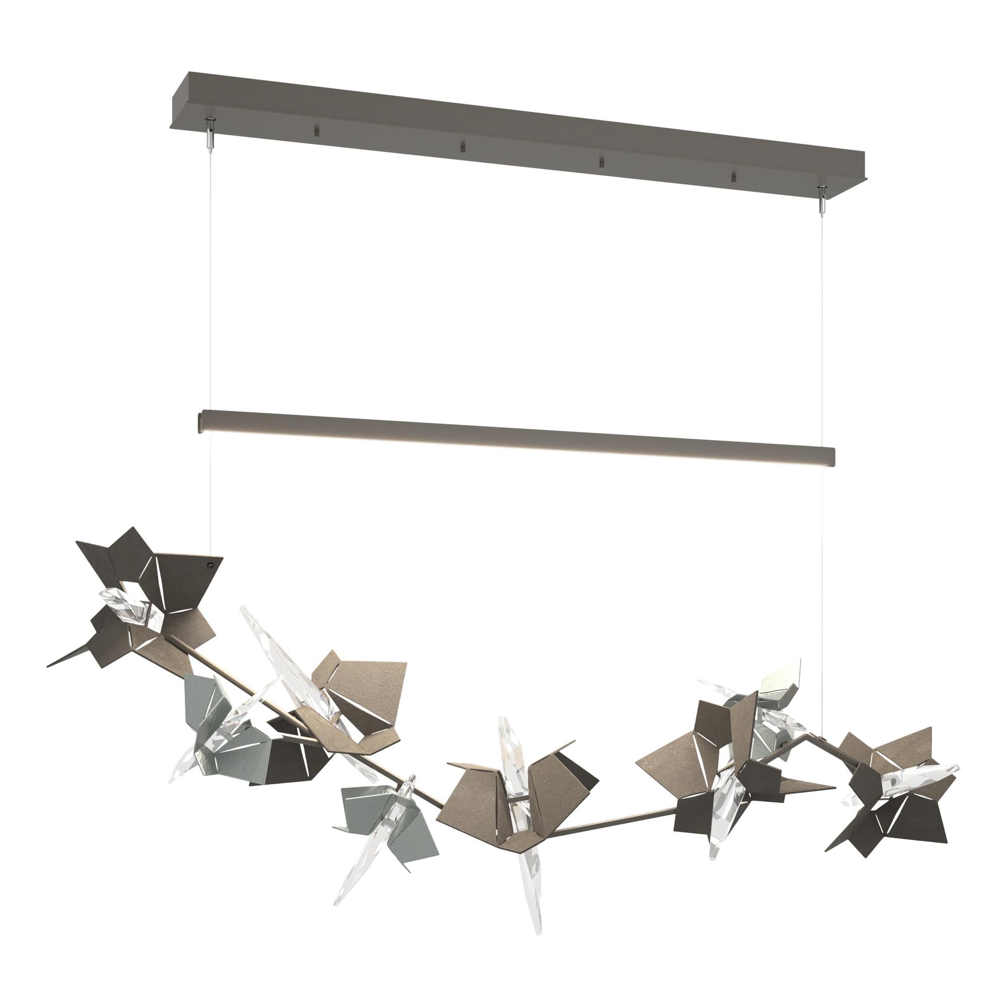 Shown in Dark Smoke finish and Swarovski crystal and Dark Smoke glass and Vintage Platinum accent
