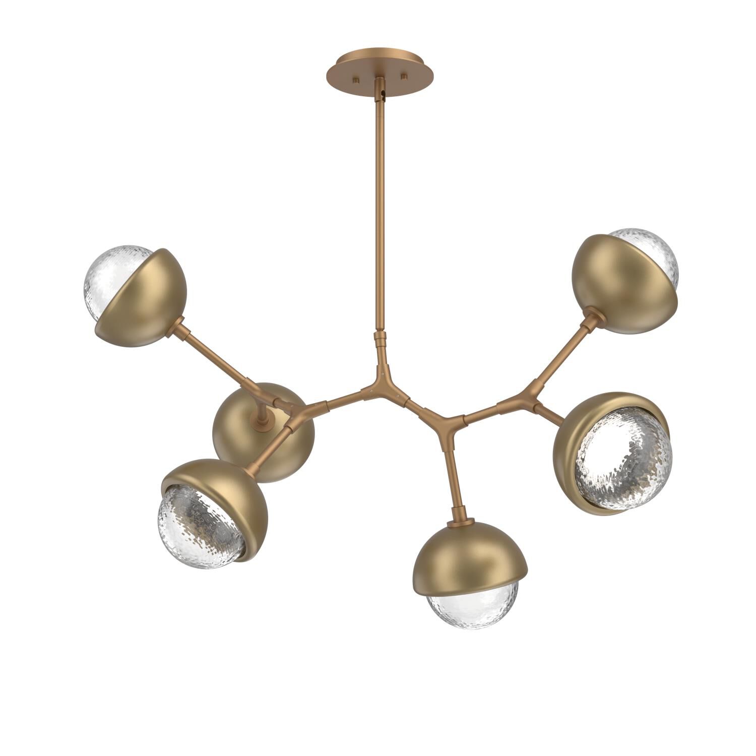 Shown in Novel Brass finish and Clear glass and Gilded Brass accent