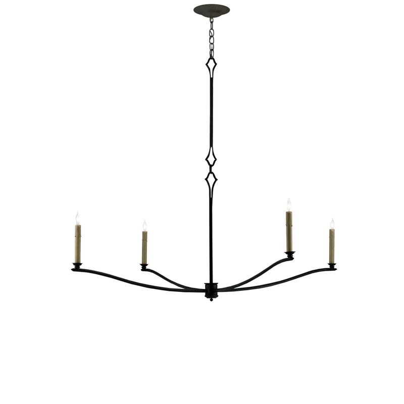 Knole 49 Inch 4 Light Chandelier by Currey and Company