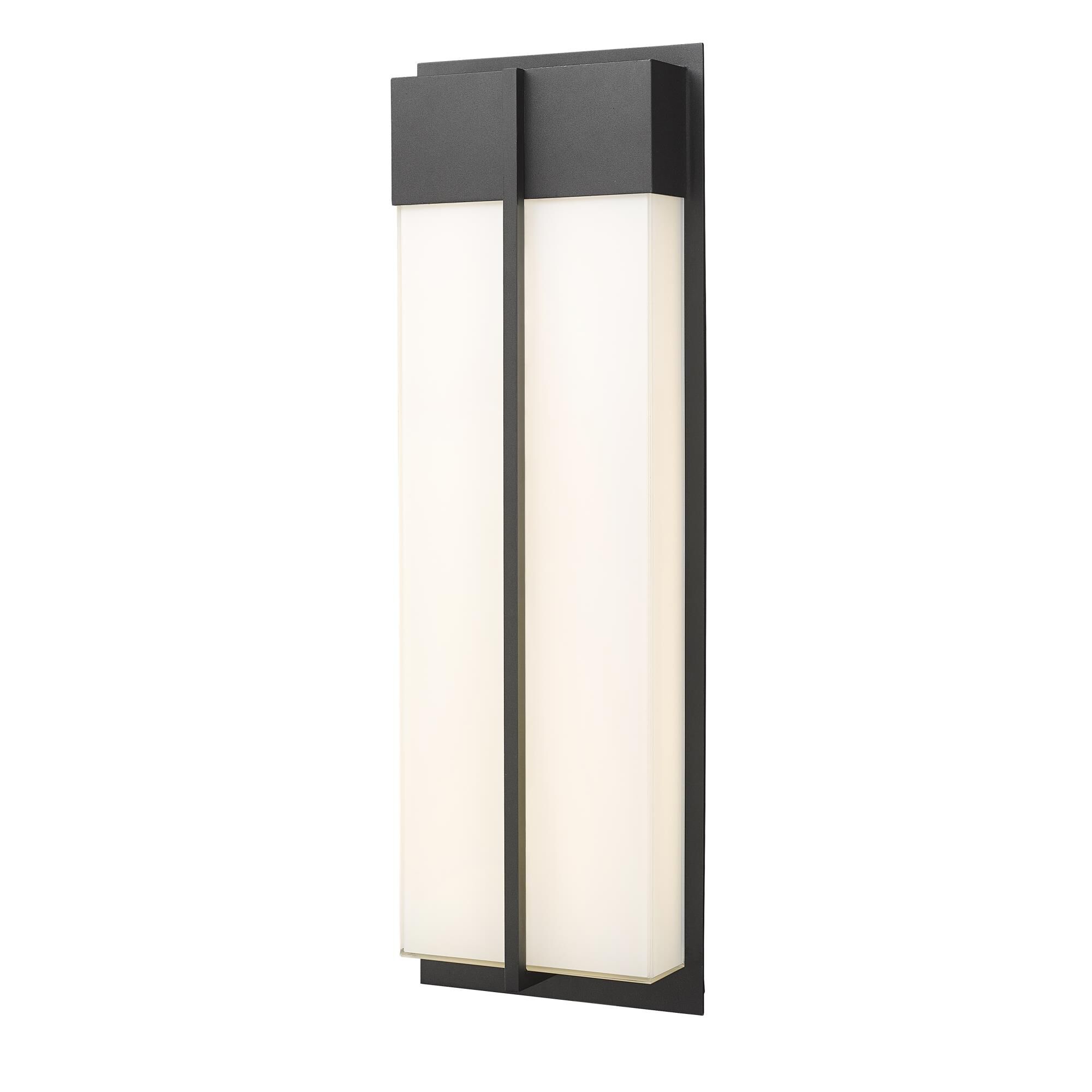 Shown in Black finish and Gloss Opal glass and Gloss Opal shade
