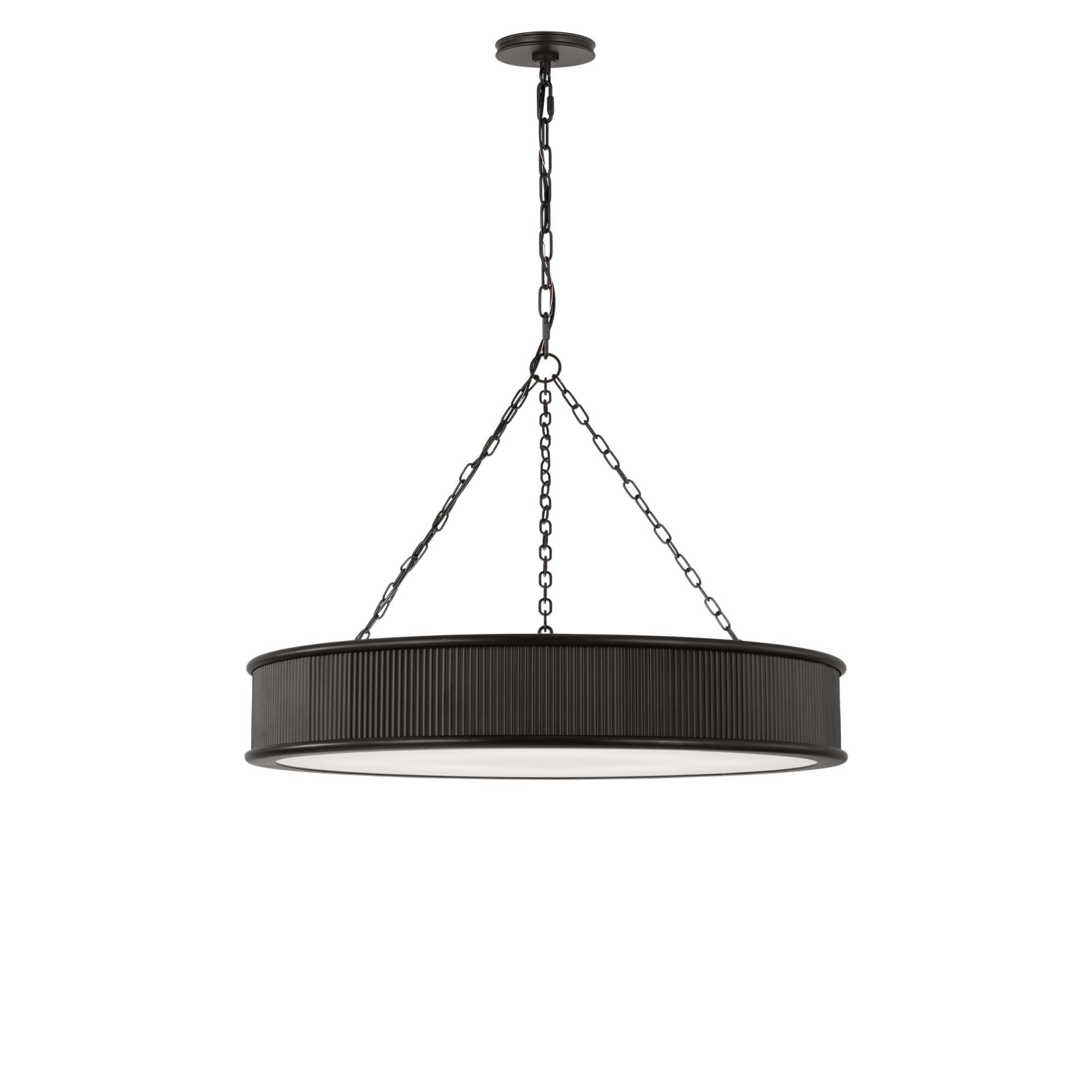 Shown in Aged Iron finish and Silk Screen White Inside, Clear Outside shade