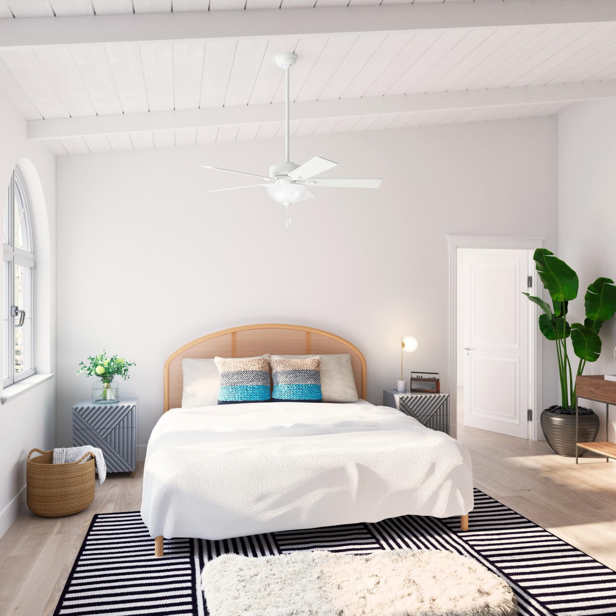 Shown in Fresh White finish and Swirled Marble glass