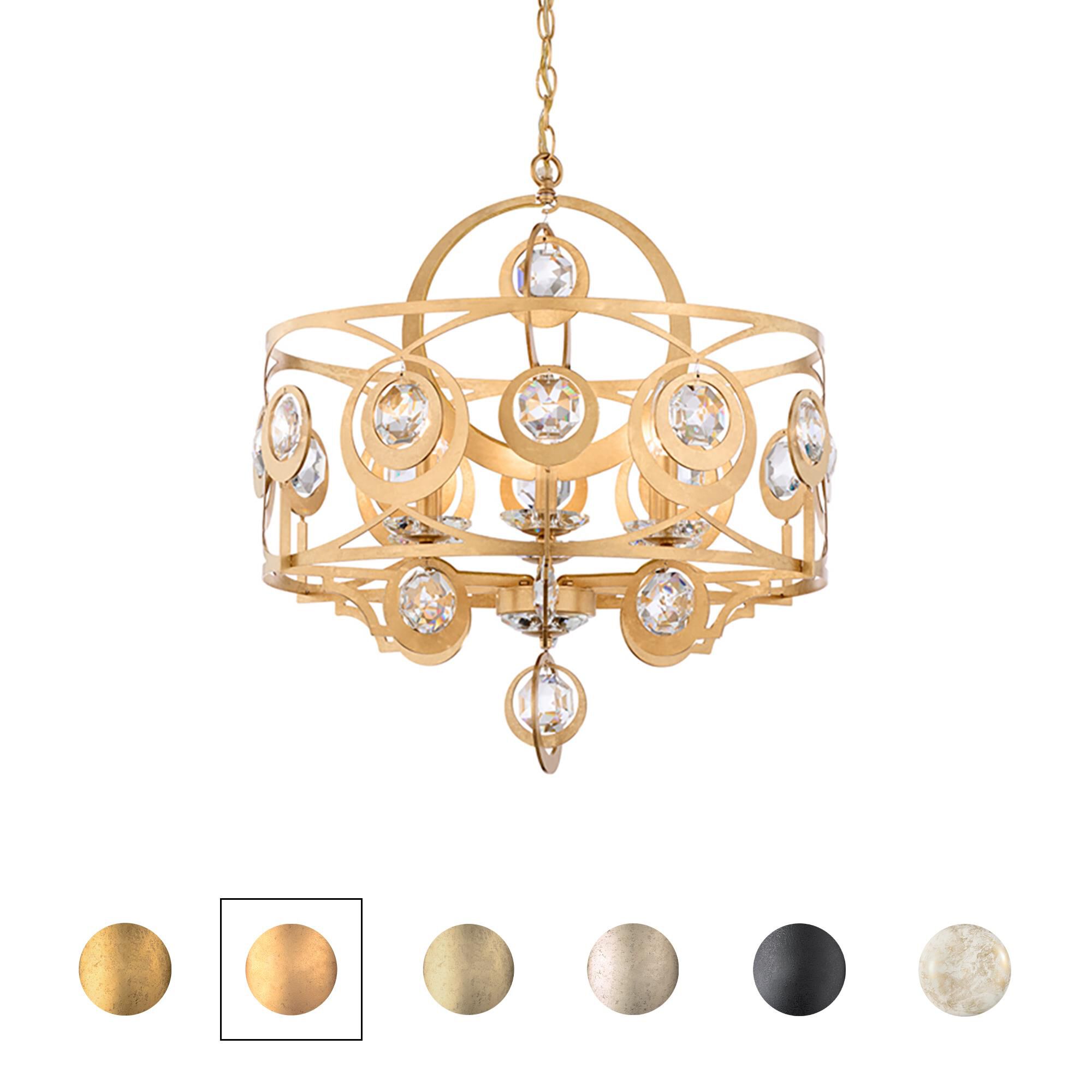 Shown in Heirloom Silver finish and Clear Radiance crystal