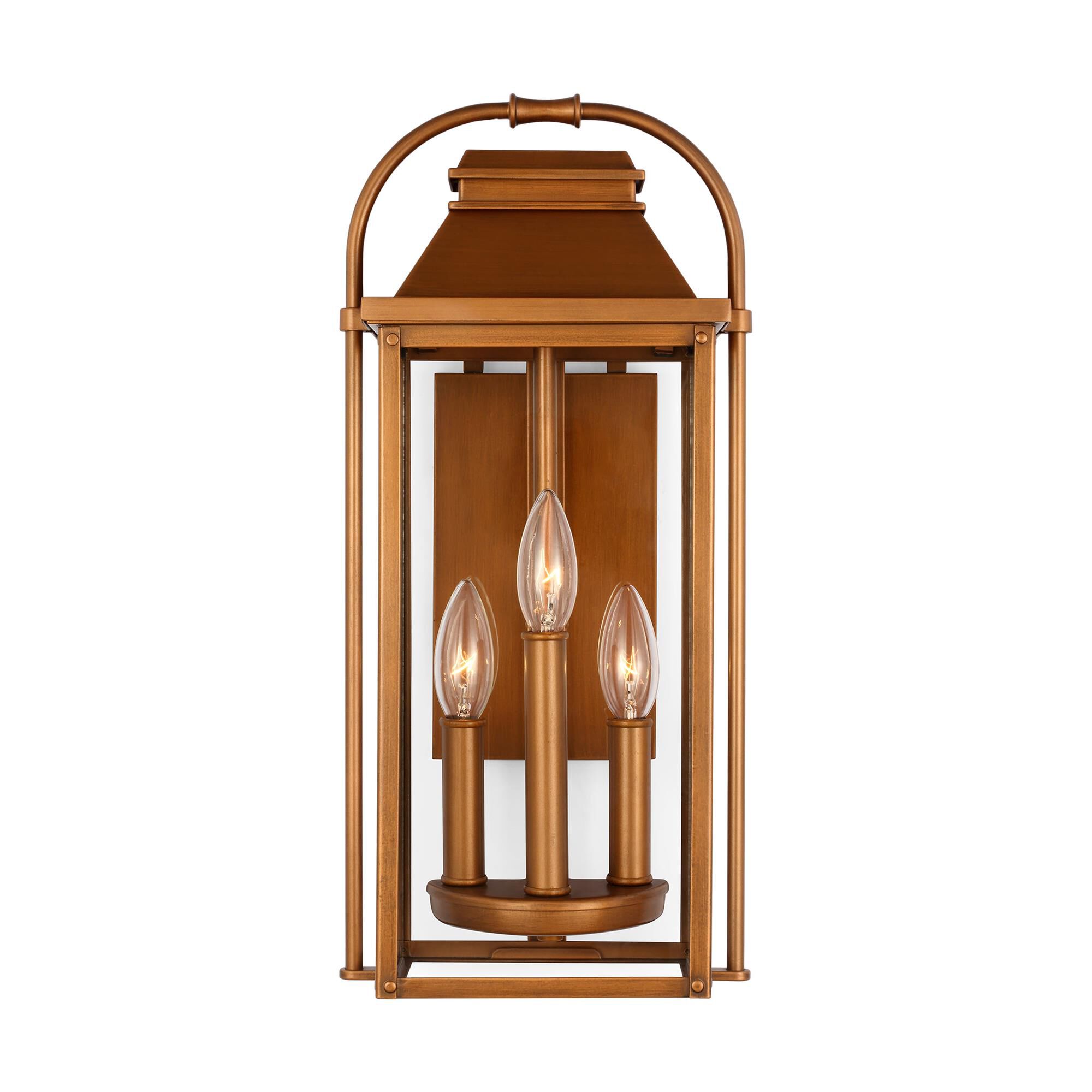 Shown in Natural Copper finish and Clear Seeded glass
