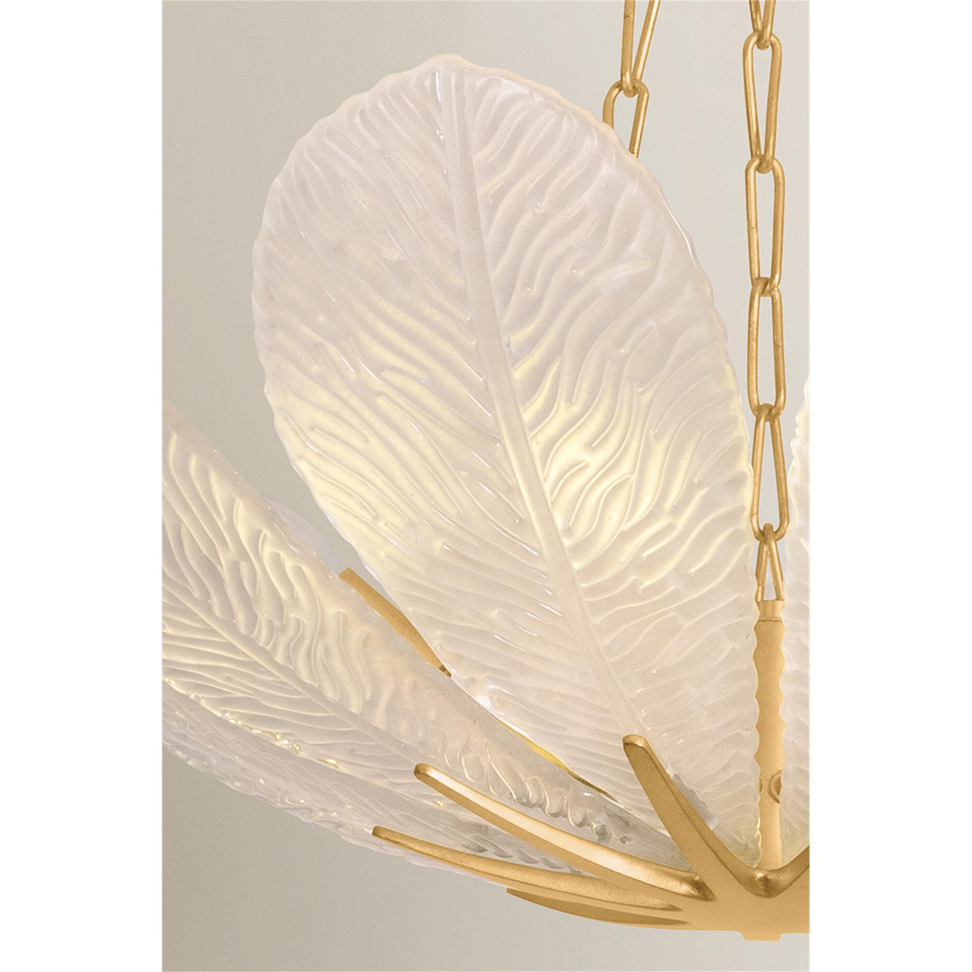 Shown in Vintage Gold Leaf finish and Piastre glass
