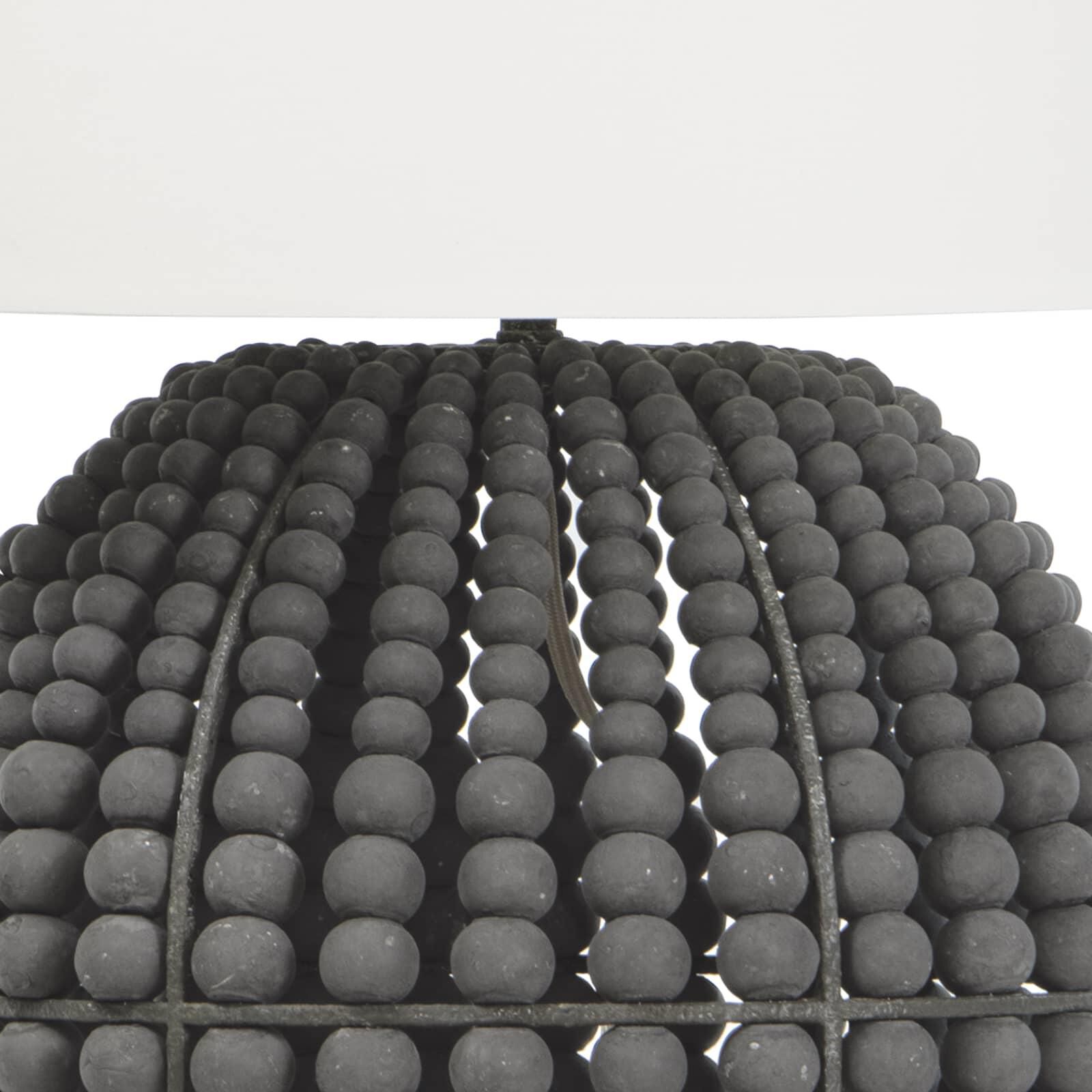 Shown in Grey finish and Linen shade