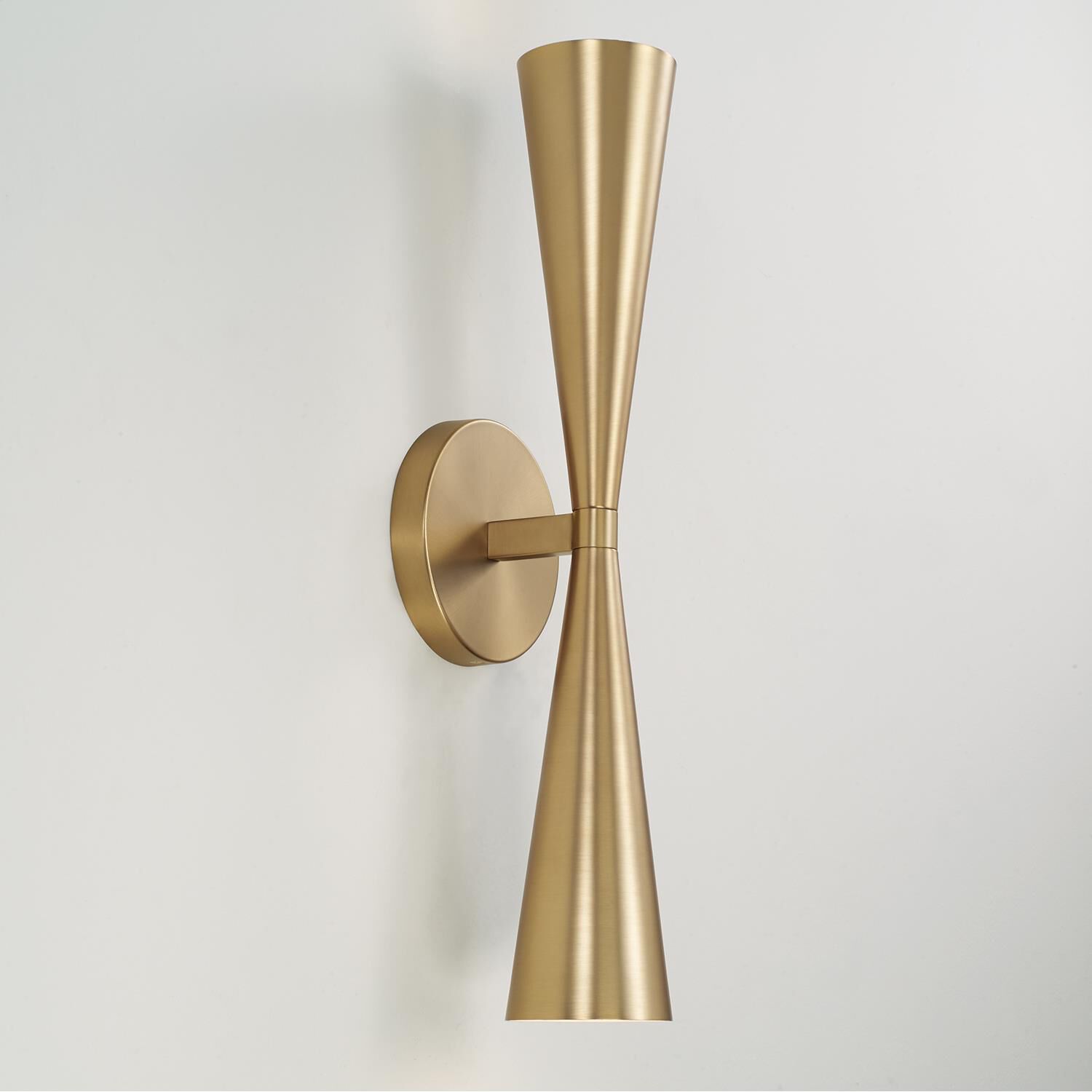 Shown in Matte Brass finish and Matte Brass Metal  With White Interior shade