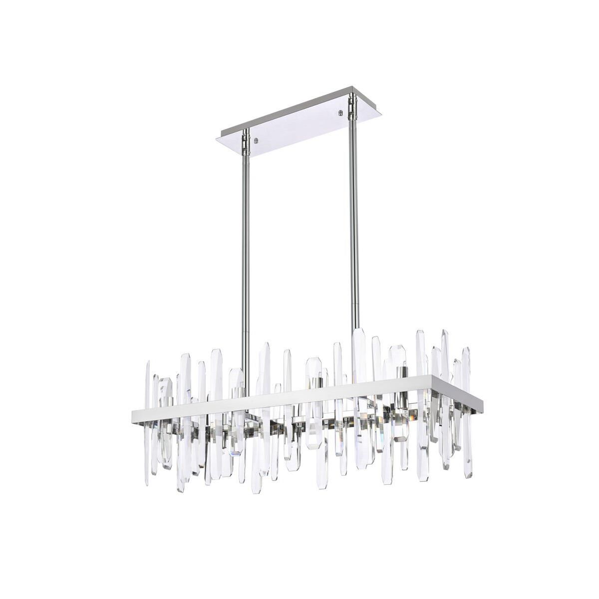 Serena 30 Inch 16 Light Linear Suspension Light by Elegant Lighting