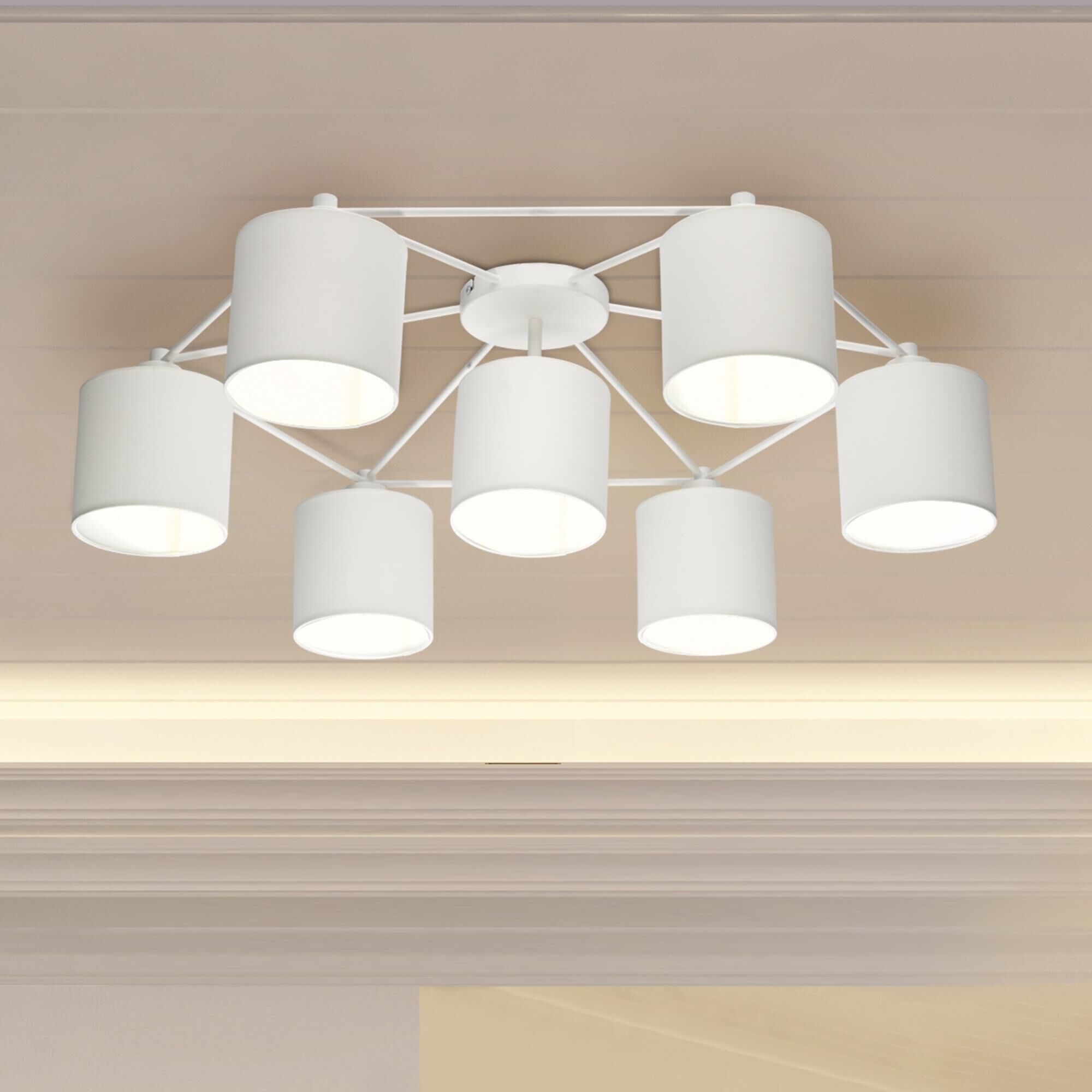 Eglo Staiti 33 Inch 7 Light Semi Flush Mount by Eglo Lighting