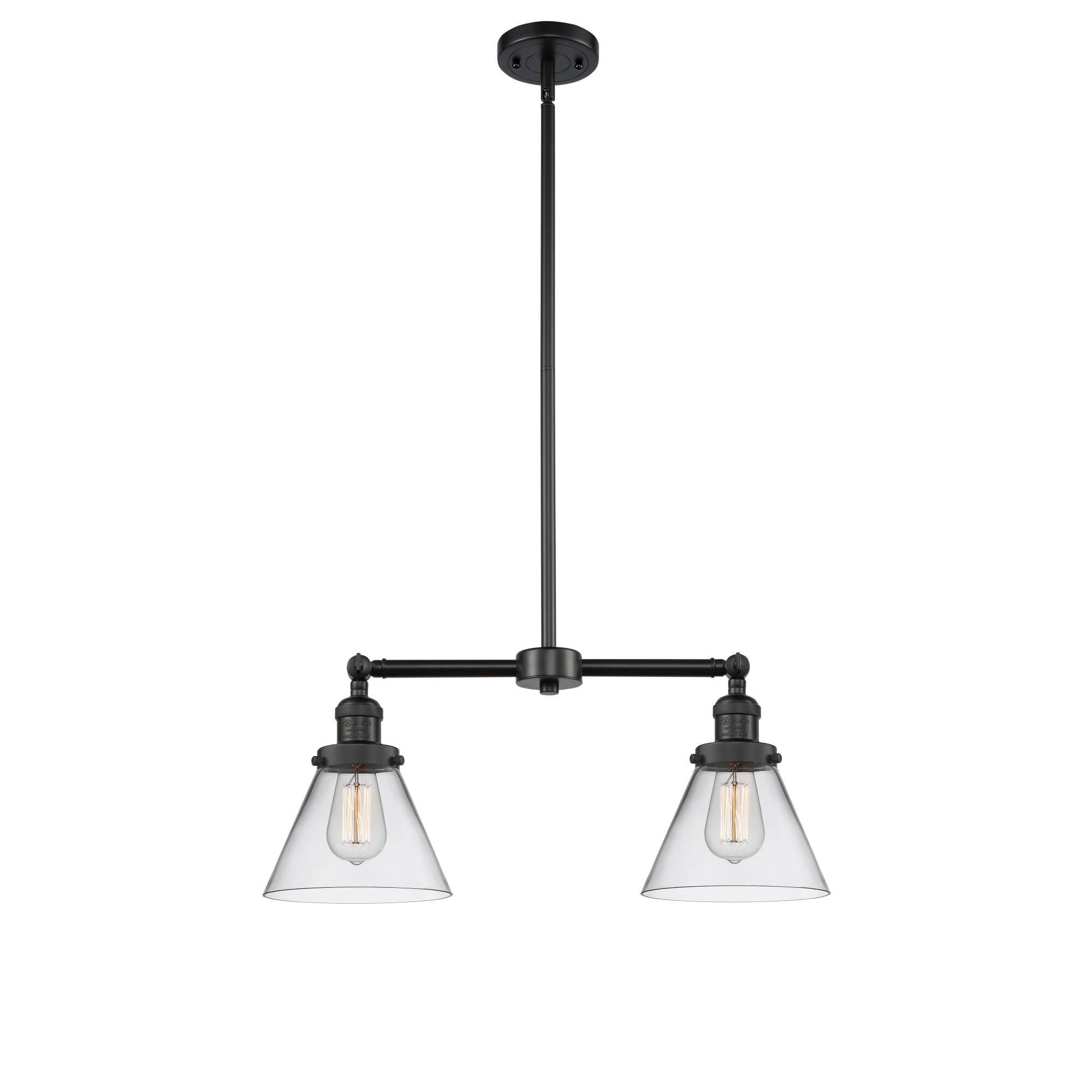 Bruno Marashlian Large Cone 21 Inch 2 Light Mini Chandelier by Innovations Lighting