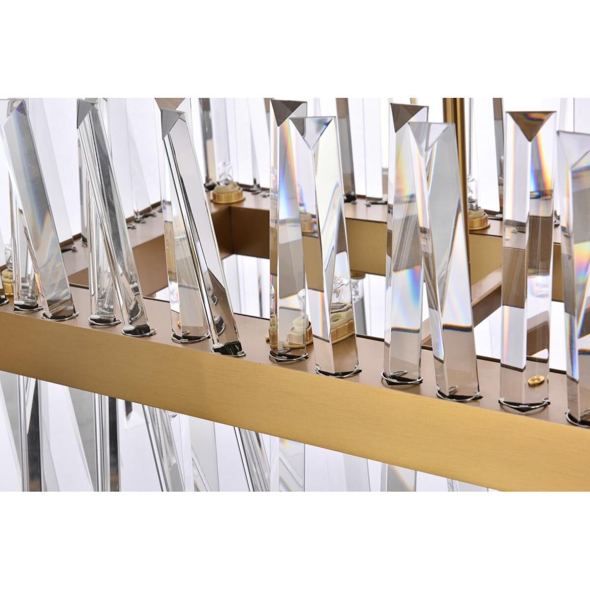 Shown in Satin Gold finish and Royal Cut Clear crystal