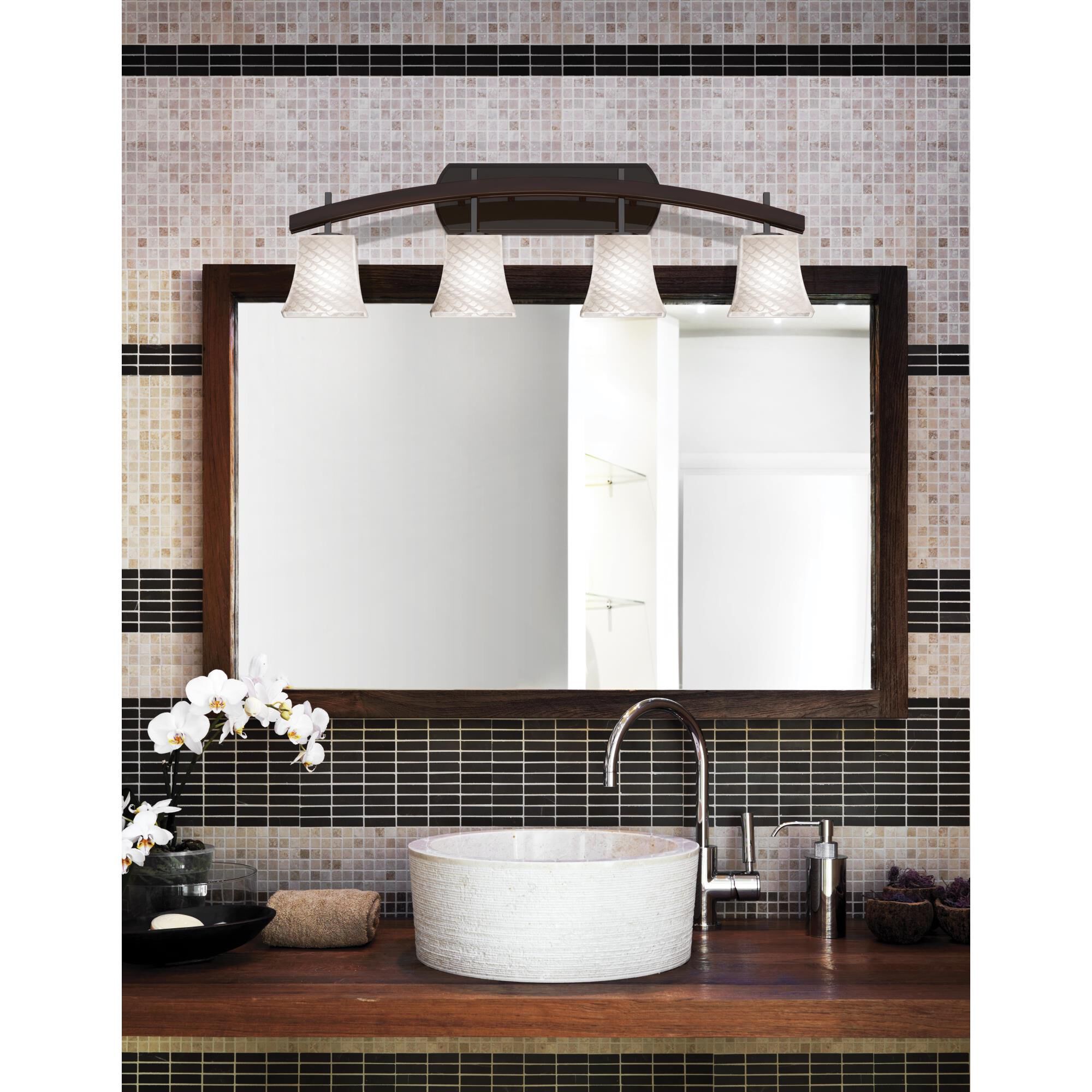 Fusion Archway 36 Inch 4 Light Bath Vanity Light by Justice Design Group