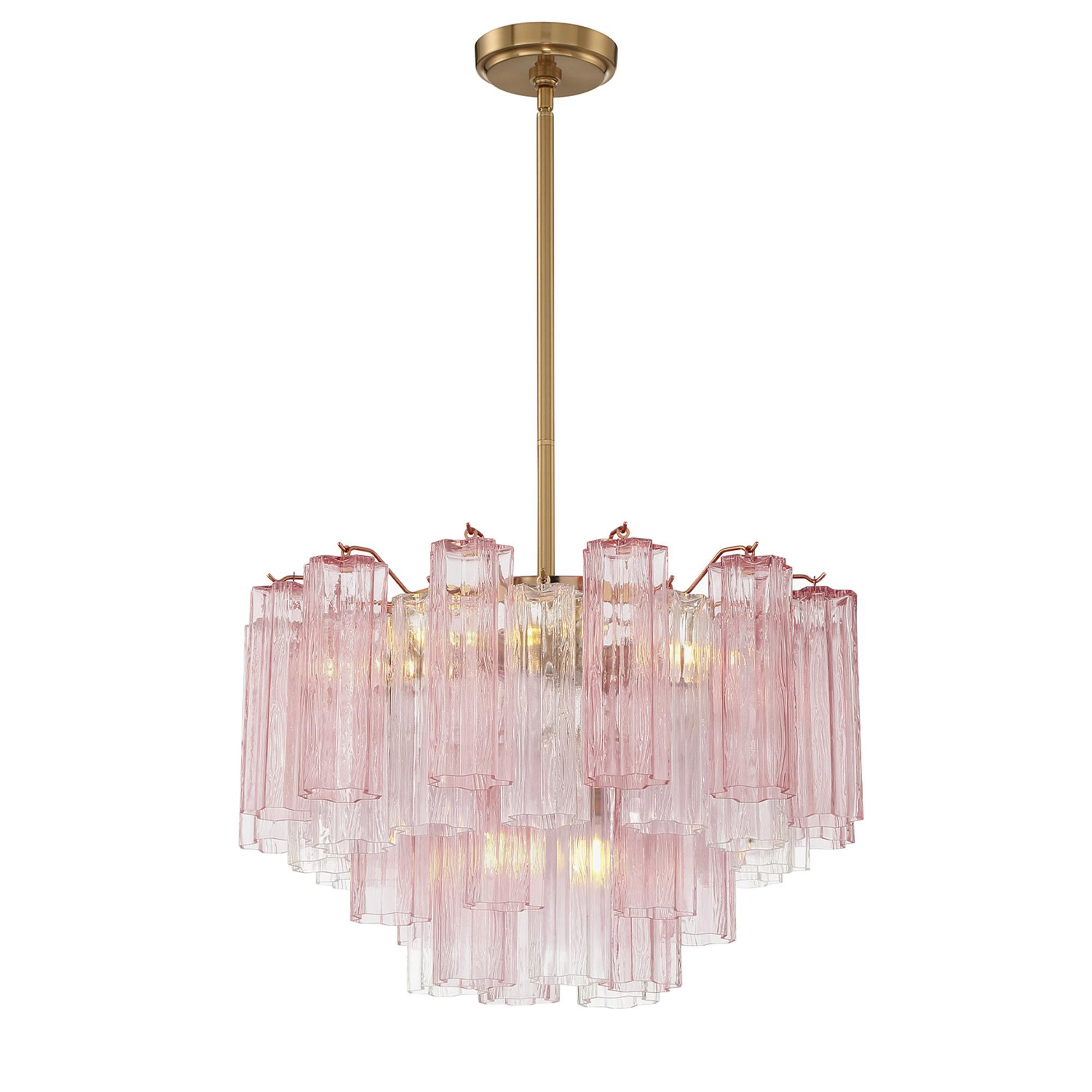 Shown in Aged Brass finish and Tronchi Spring glass