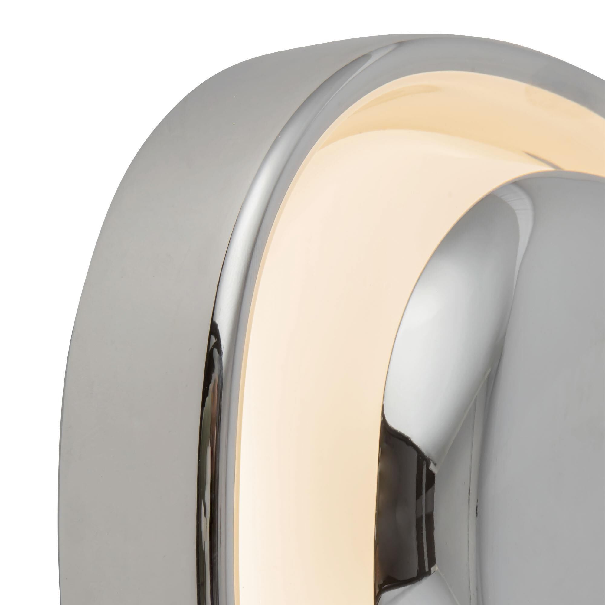 Shown in Chrome finish and Matte Opal glass