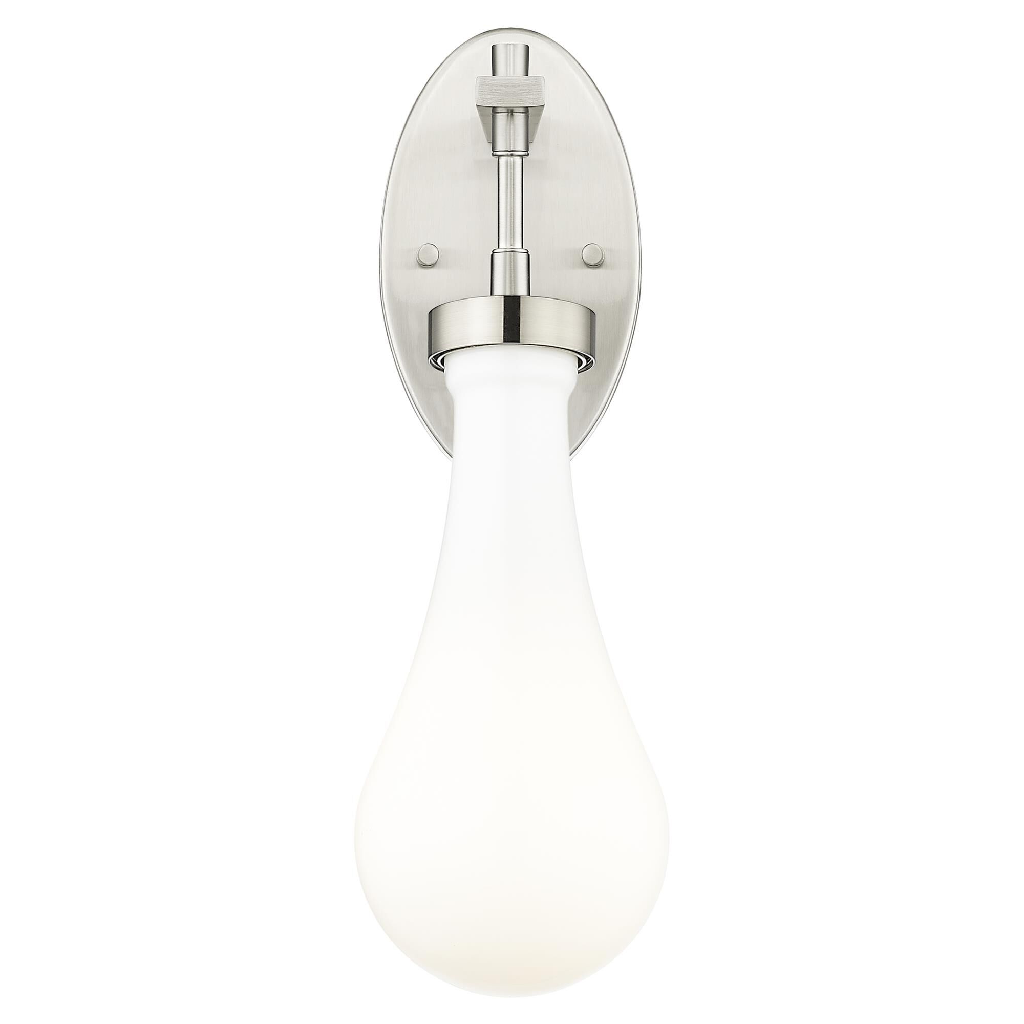 Shown in Satin Nickel finish and Gloss White glass