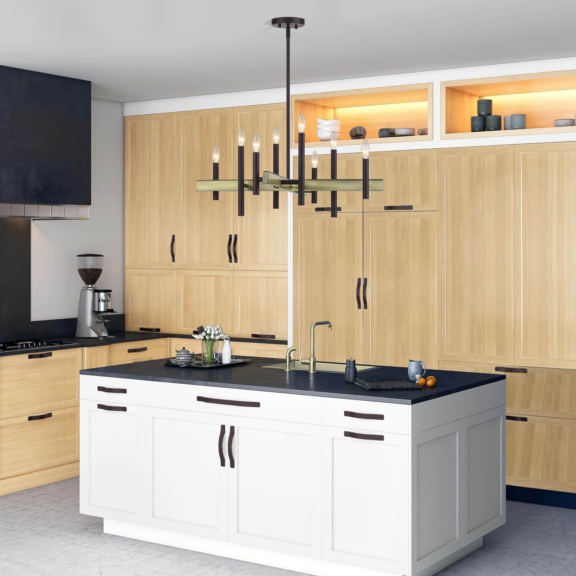 Shown in Bronze with Antique Brass Accents finish