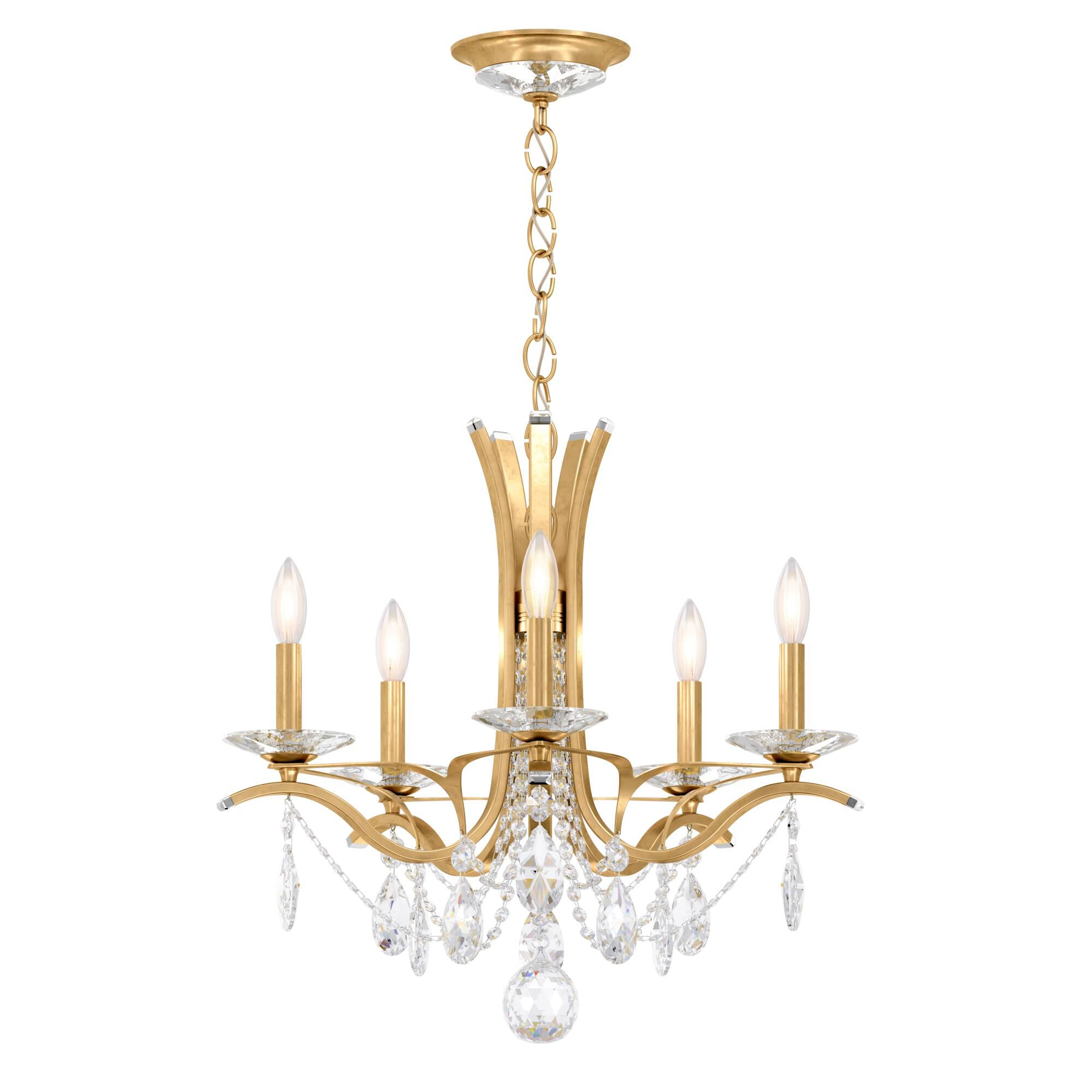 Shown in Heirloom Gold finish and Clear Heritage crystal