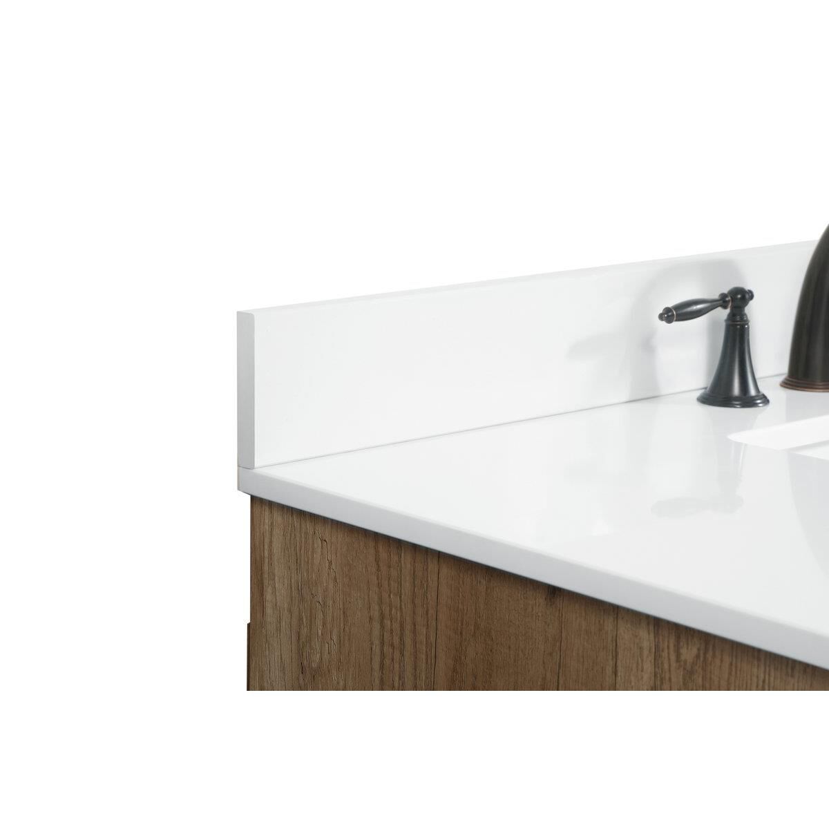 Shown in Natural Oak finish and With Backsplash accent