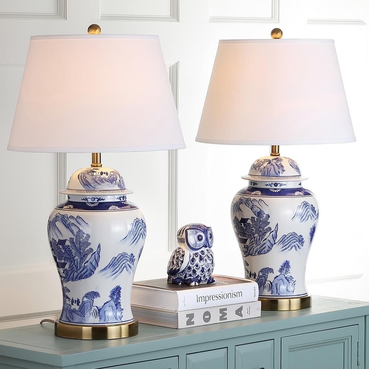 Shanghai Ginger Jar Set 29 Inch Table Lamp by Safavieh