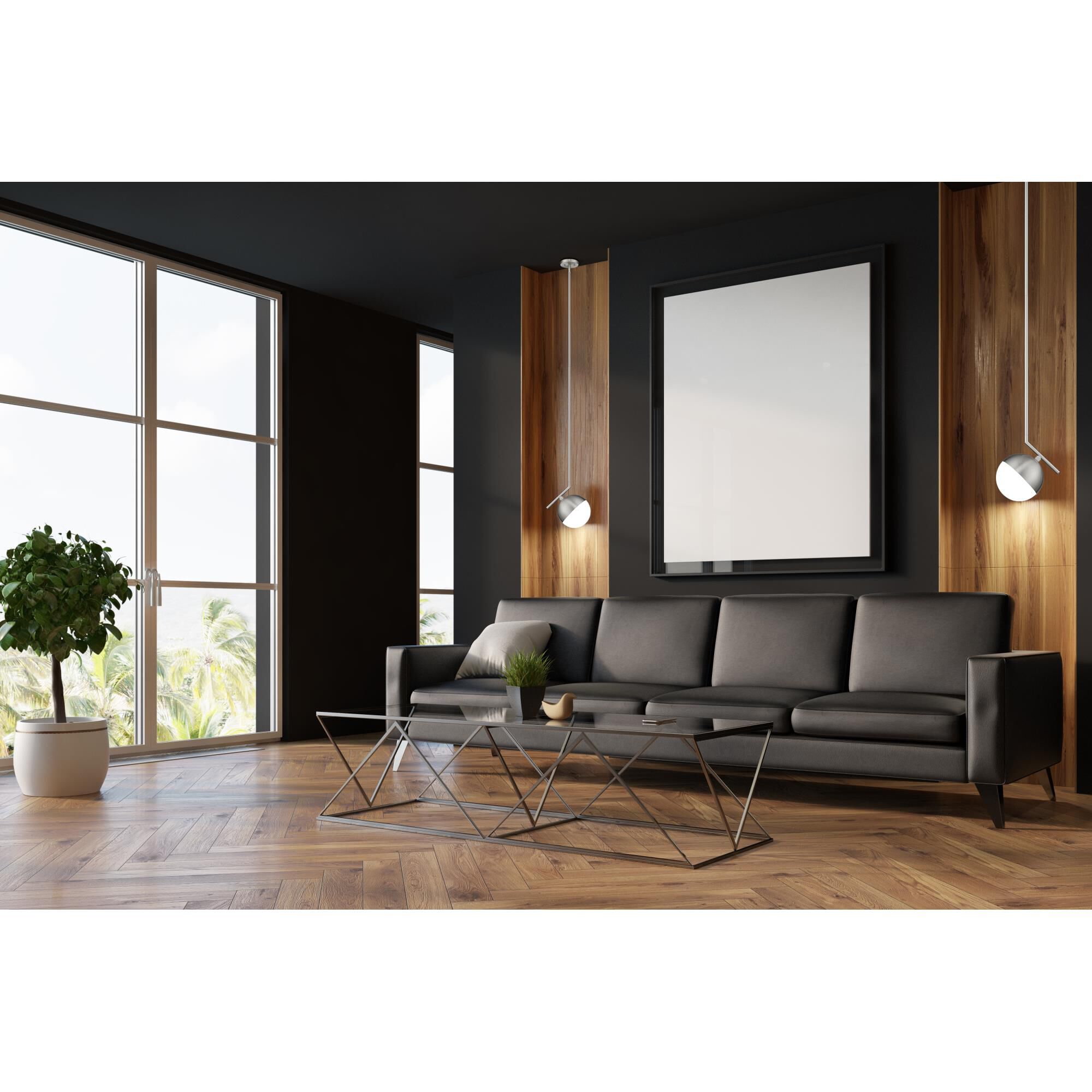 Shown in Brushed Nickel finish and Matte Opal glass and Matte Opal shade