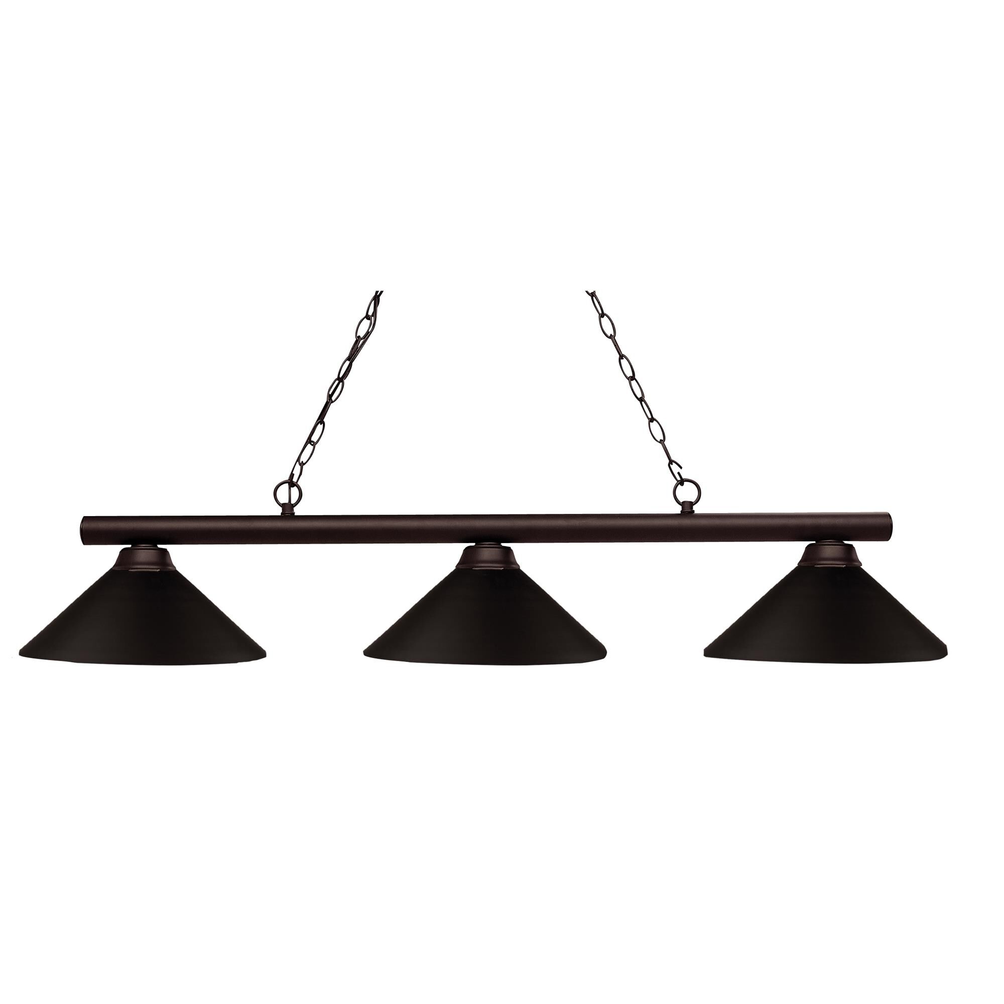 Shown in Bronze finish and Steel glass and Steel shade