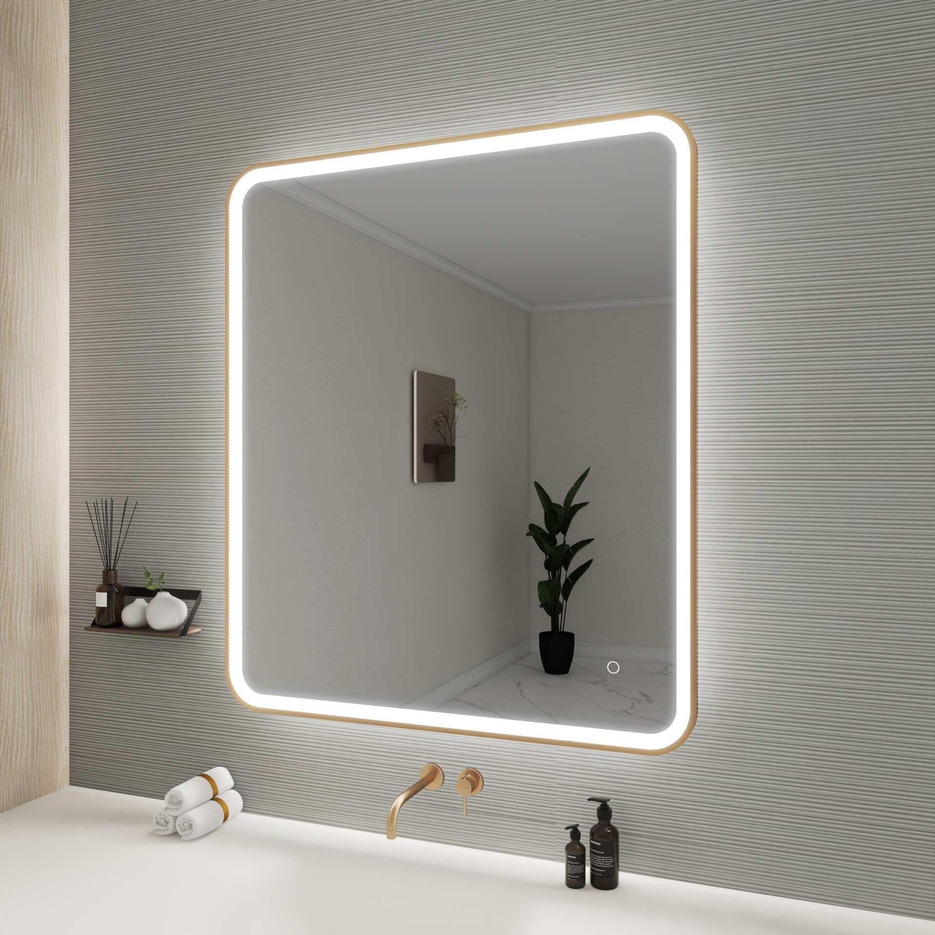 Harmoni 42 Inch Round LED Lighted Mirror by Elegant Decor