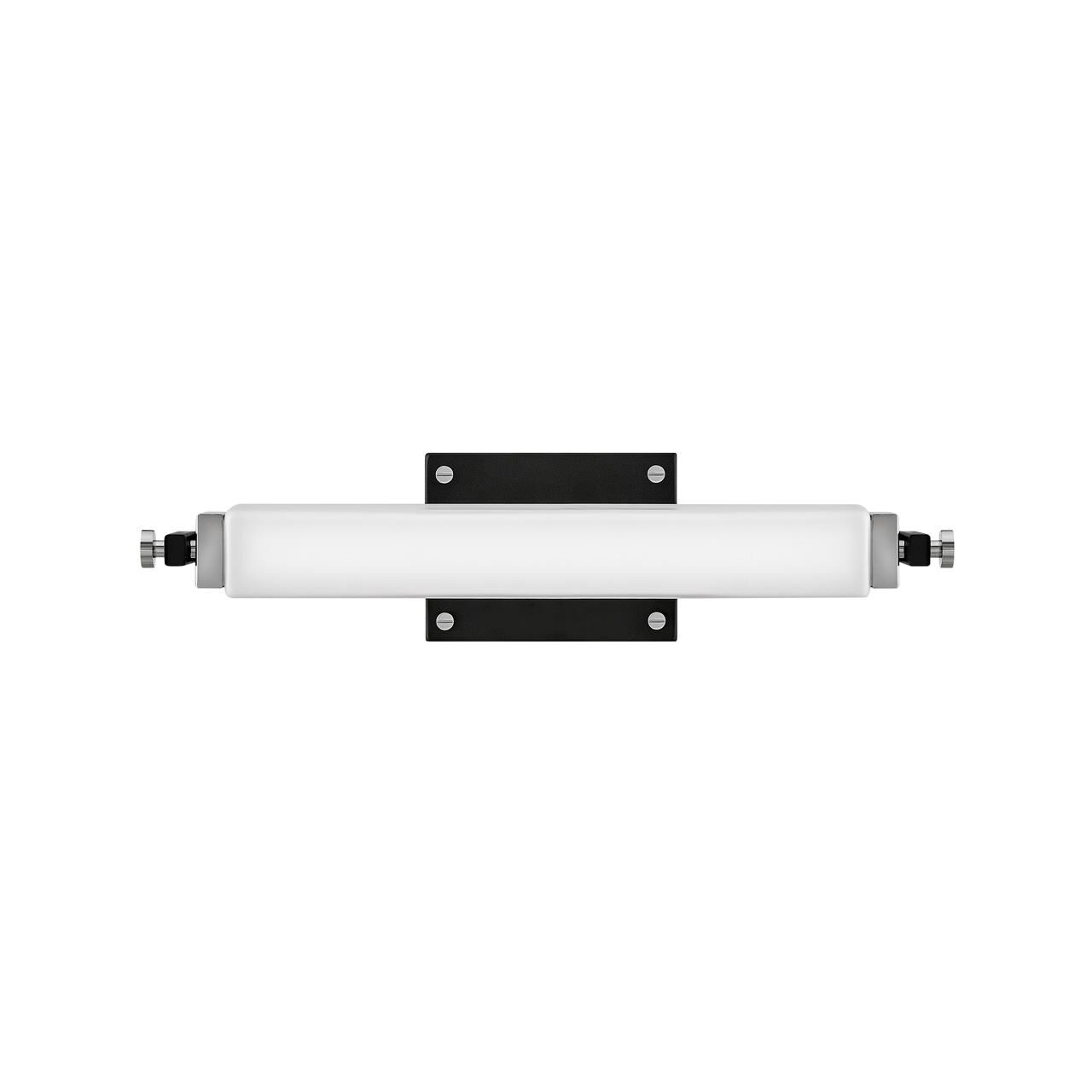 Shown in Black with Chrome Accentss finish and Etched Opal glass