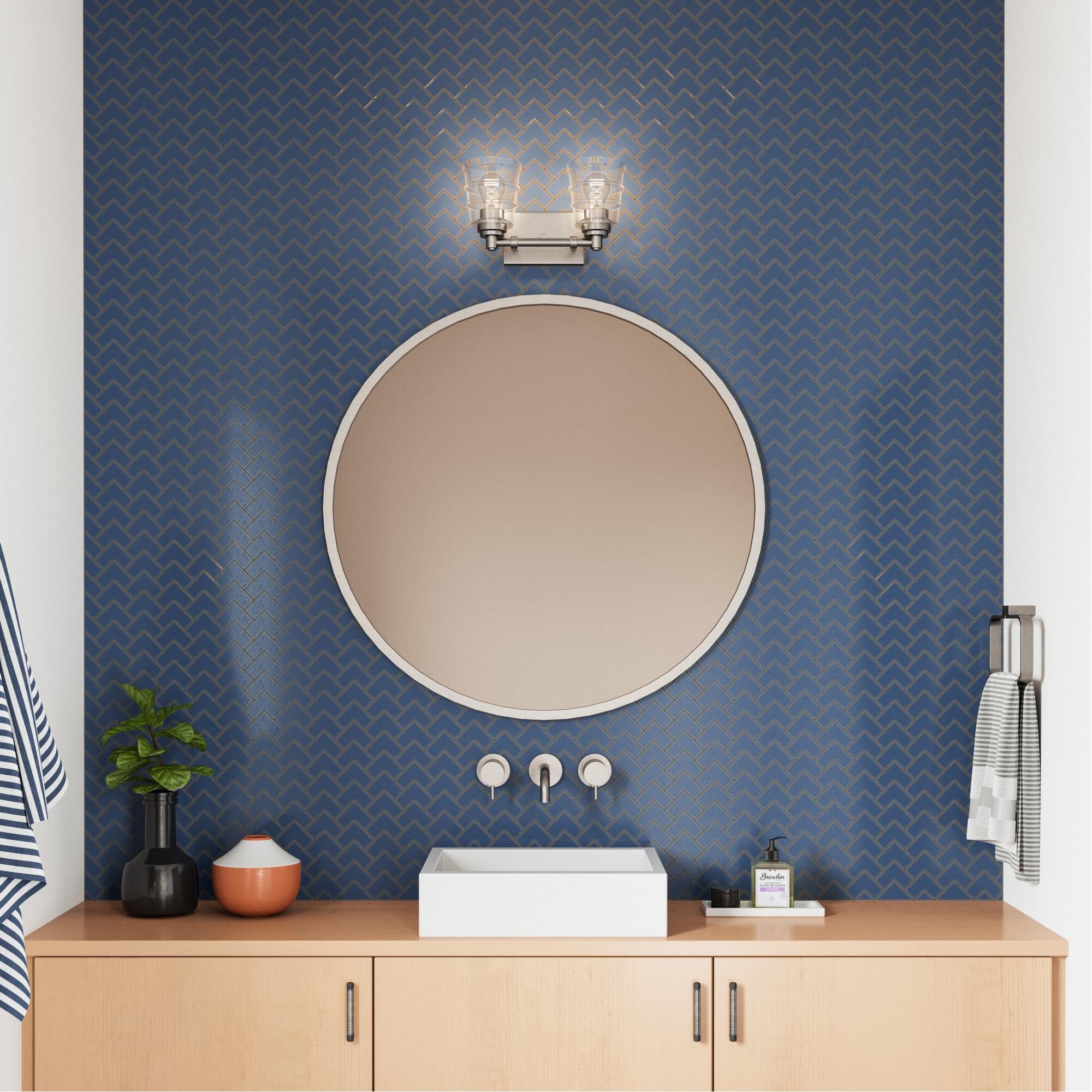 Shown in Silver finish and Clear glass