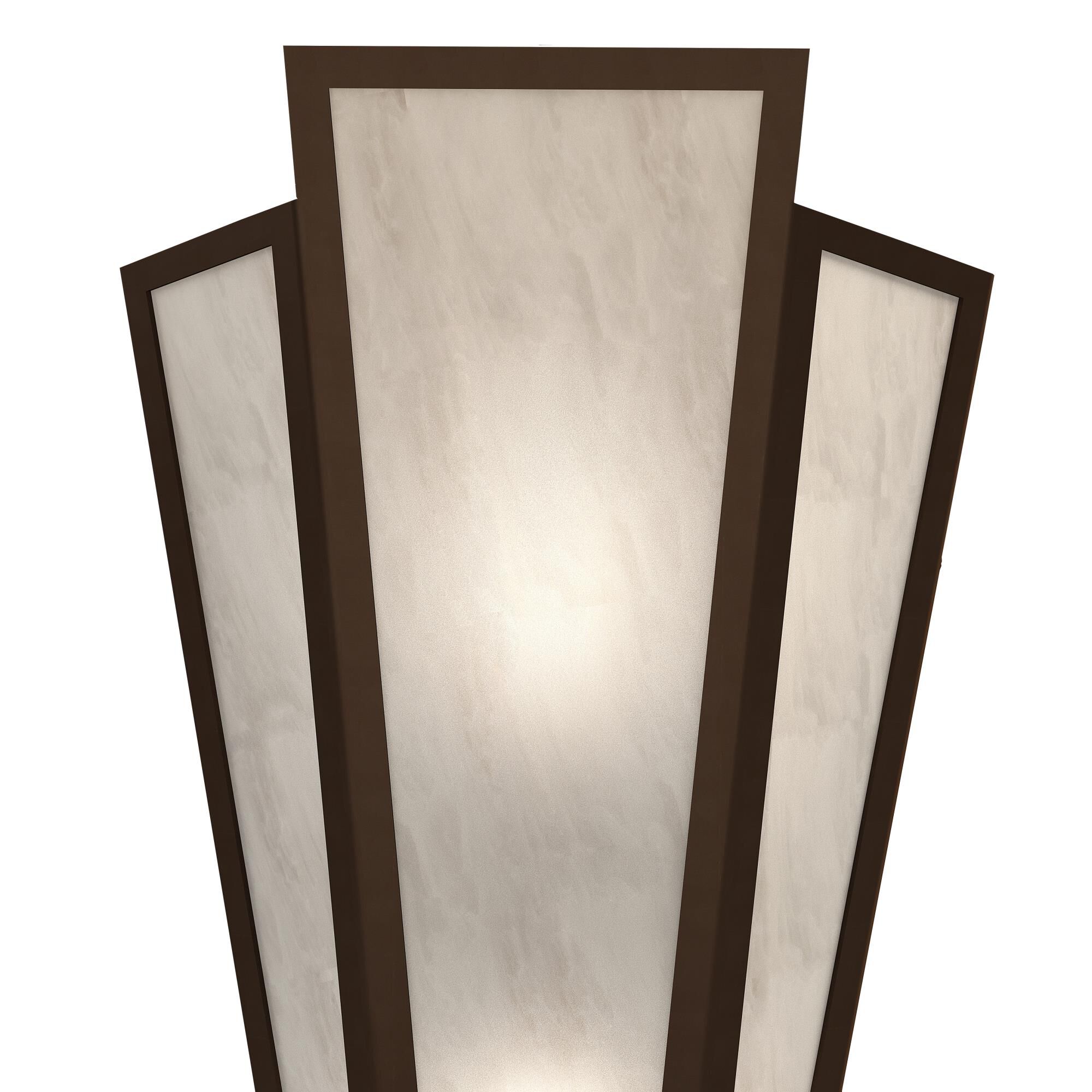 Shown in Timeless Bronze finish and White glass