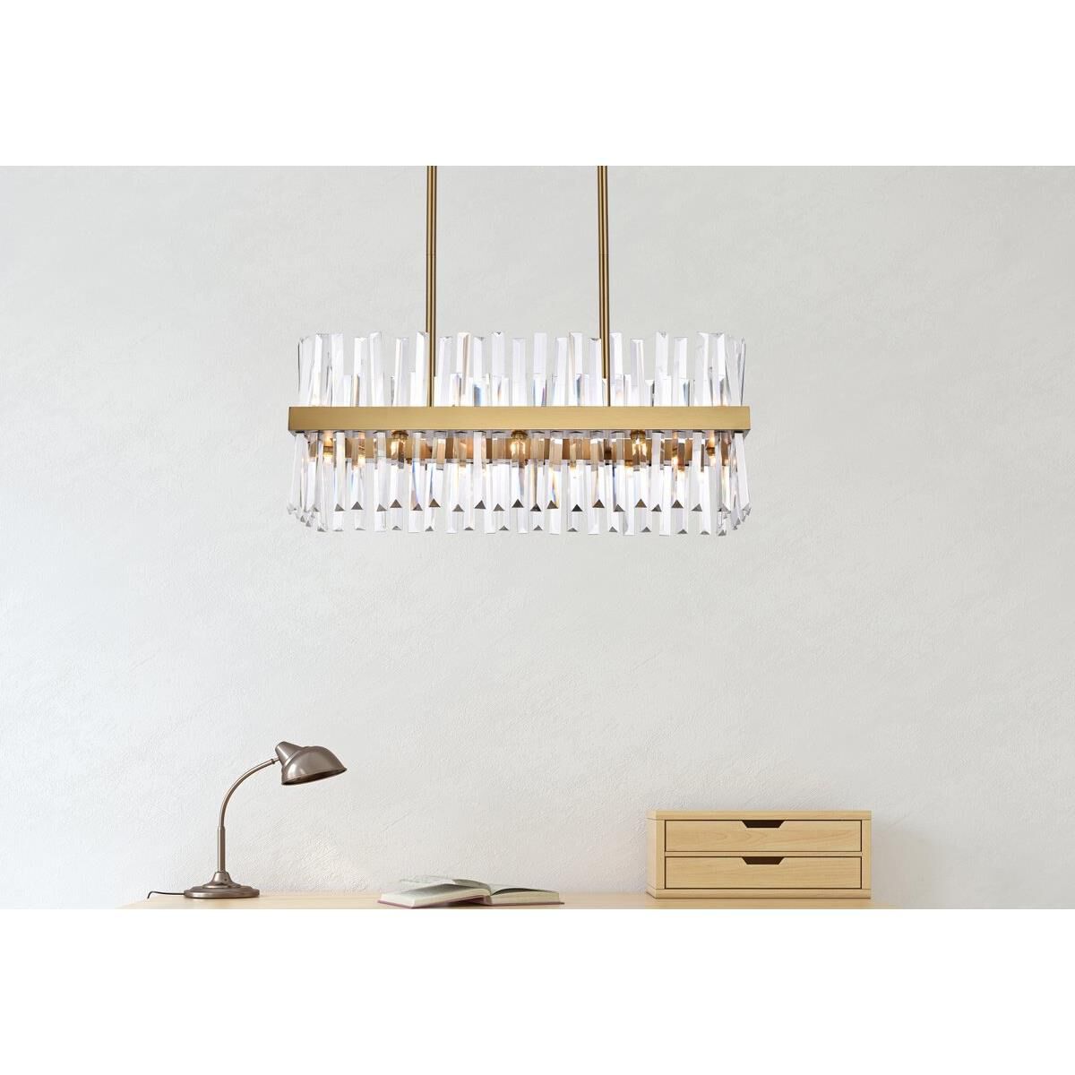 Serephina 30 Inch 16 Light Linear Suspension Light by Elegant Lighting
