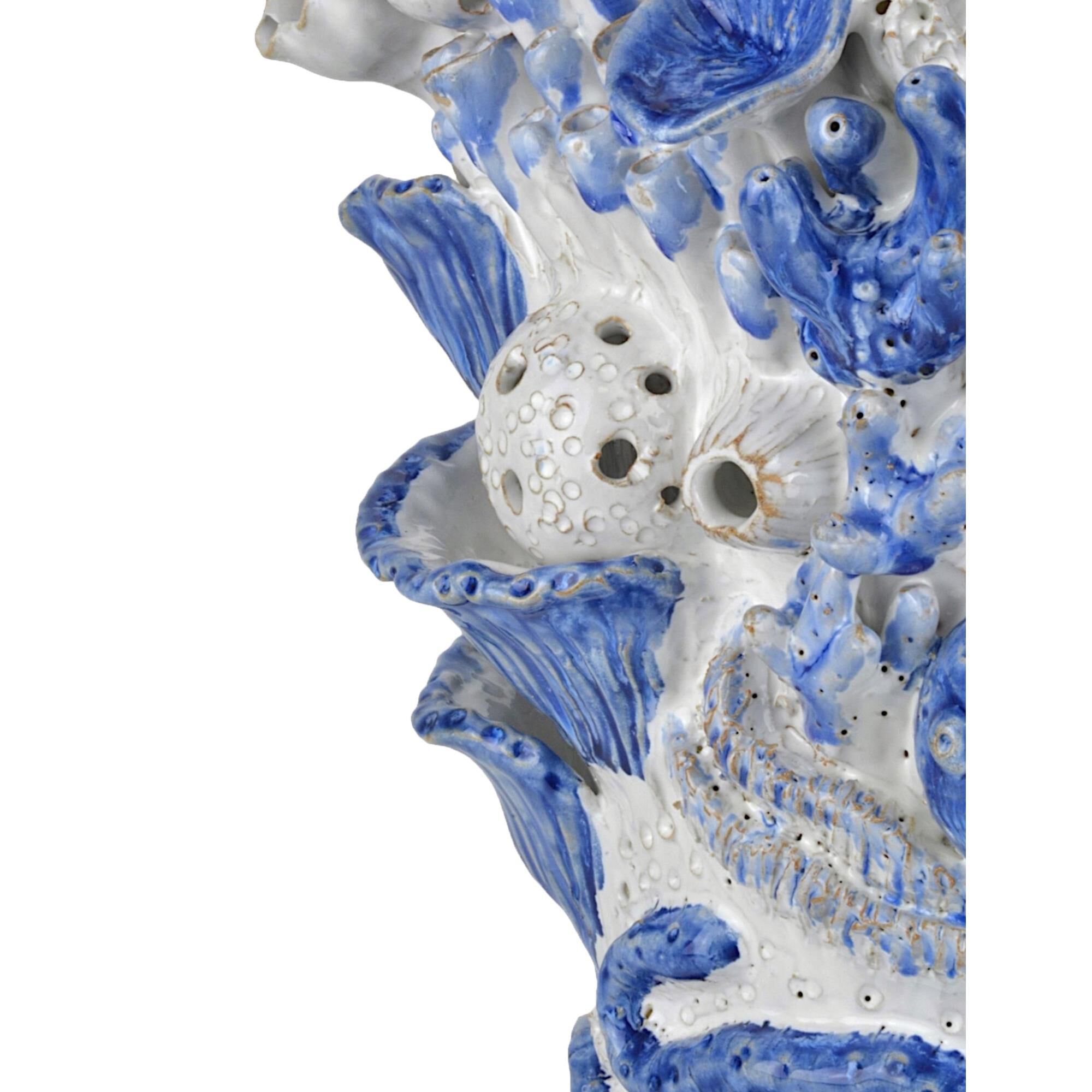 Shown in White, Blue finish