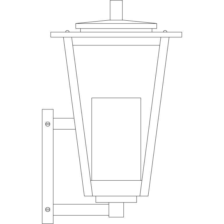 Arroyo Craftsman Brighton 14 Inch Tall 1 Light Outdoor Wall Light Brighton - BRB-8CLR-WHT-P