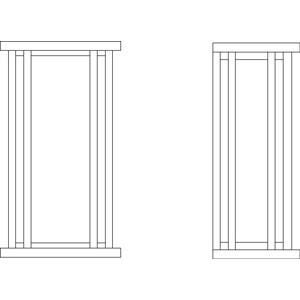 Arroyo Craftsman Glencoe 11 Inch Wall Sconce Glencoe - GLS-6WO-BK - Craftsman-Mission