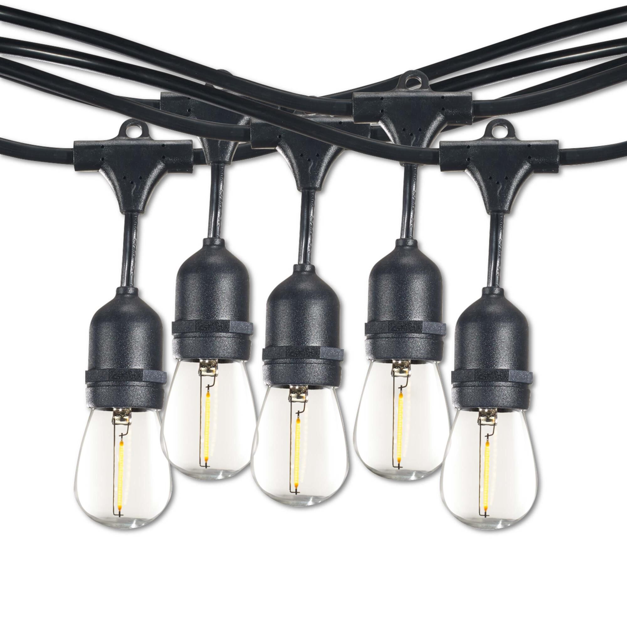 Photos - Floodlight / Street Light Bulbrite 0 Watt String Light - STRING10L/14FT/16IN/E26/BLACK/LED/S14-2PK 