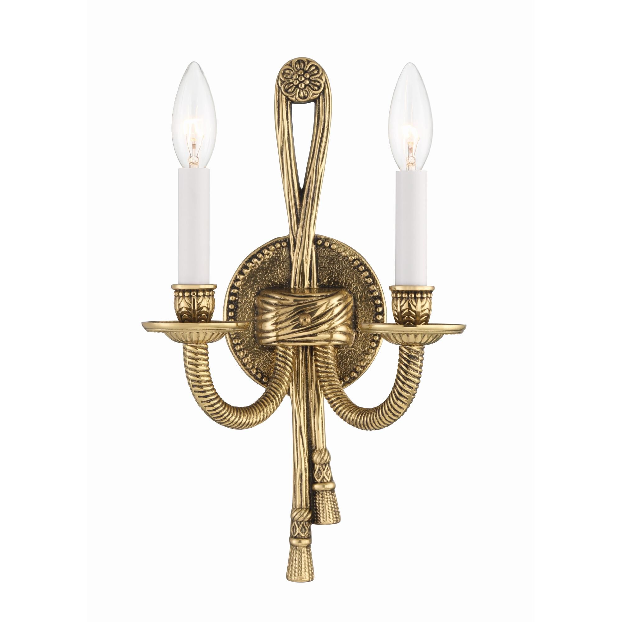 Crystorama Cast Brass Wall Mount 15 Inch Wall Sconce Cast Brass Wall Mount - 650-OB - Cast Brass