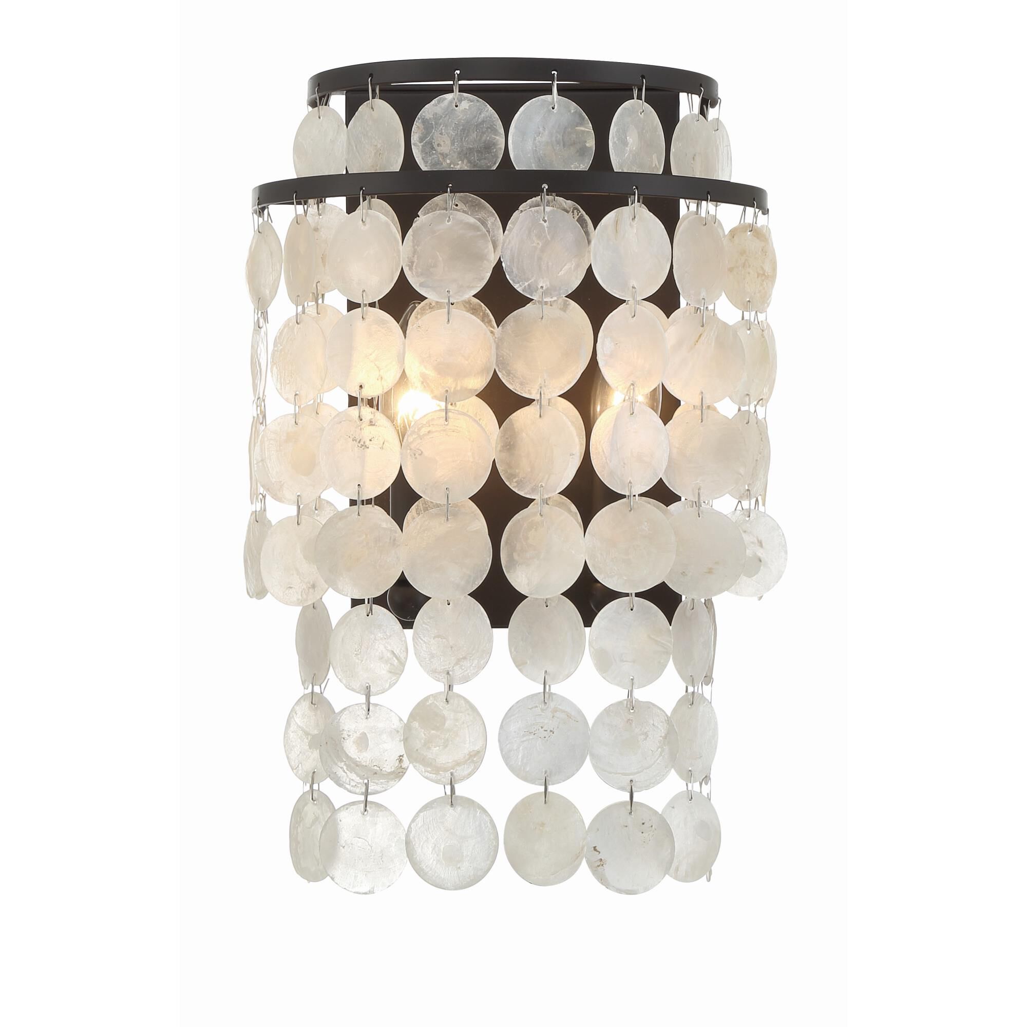 Photos - Chandelier / Lamp Crystorama Brielle 14 Inch Wall Sconce Brielle - BRI-3002-DB - Transitiona
