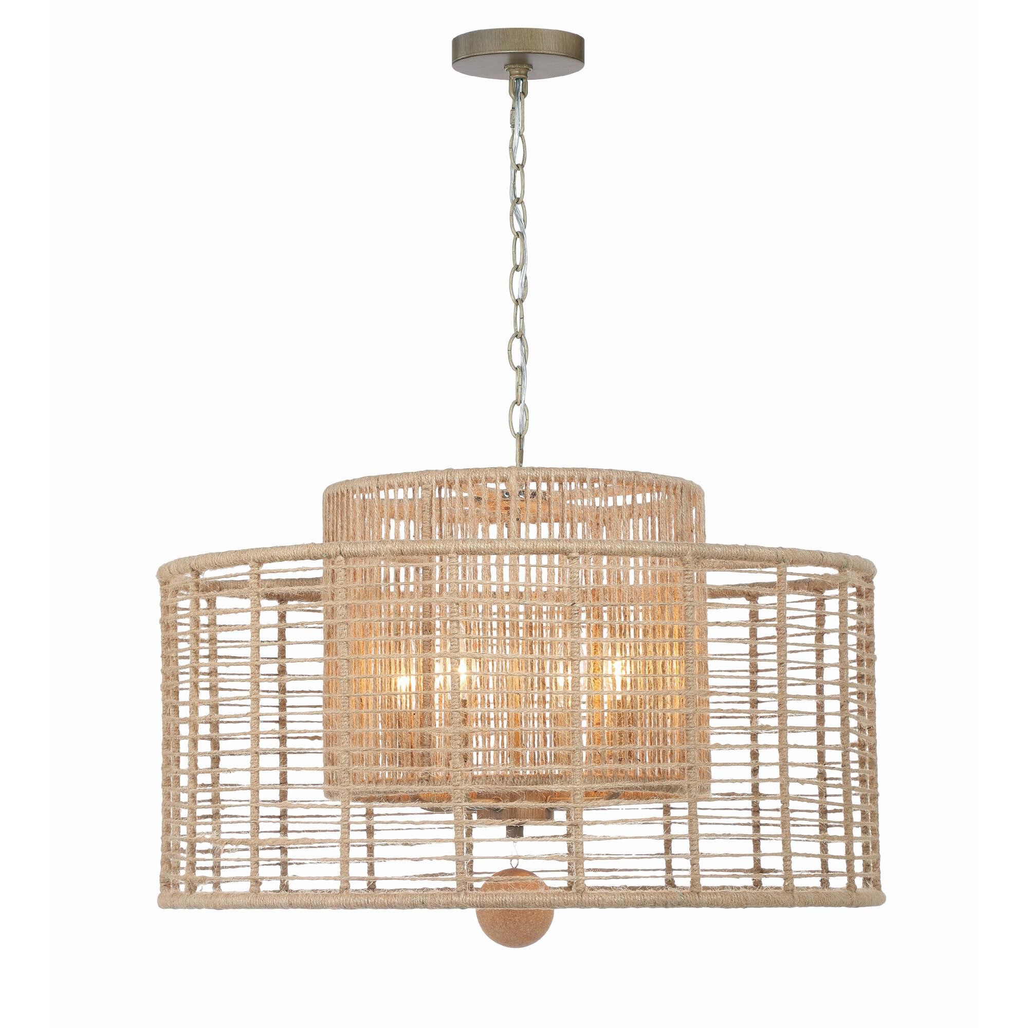 Crystorama Jayna 25 Inch 4 Light Chandelier Jayna - JAY-A5004-BS - Farmhouse
