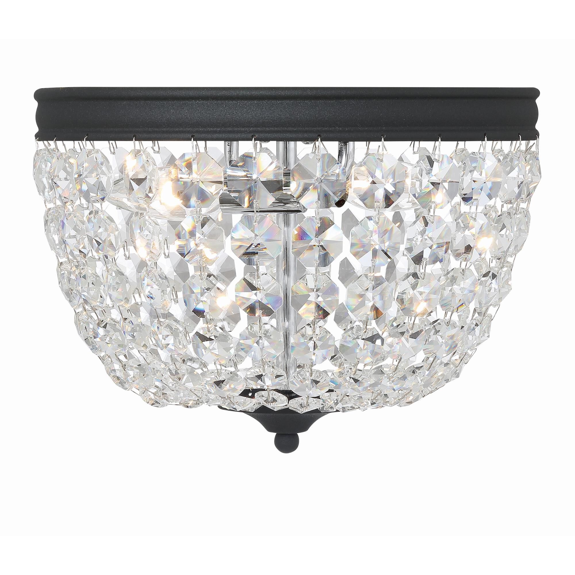 Crystorama Nola 11 Inch 2 Light Flush Mount Nola - NOL-312-BF-CL-MWP - Transitional