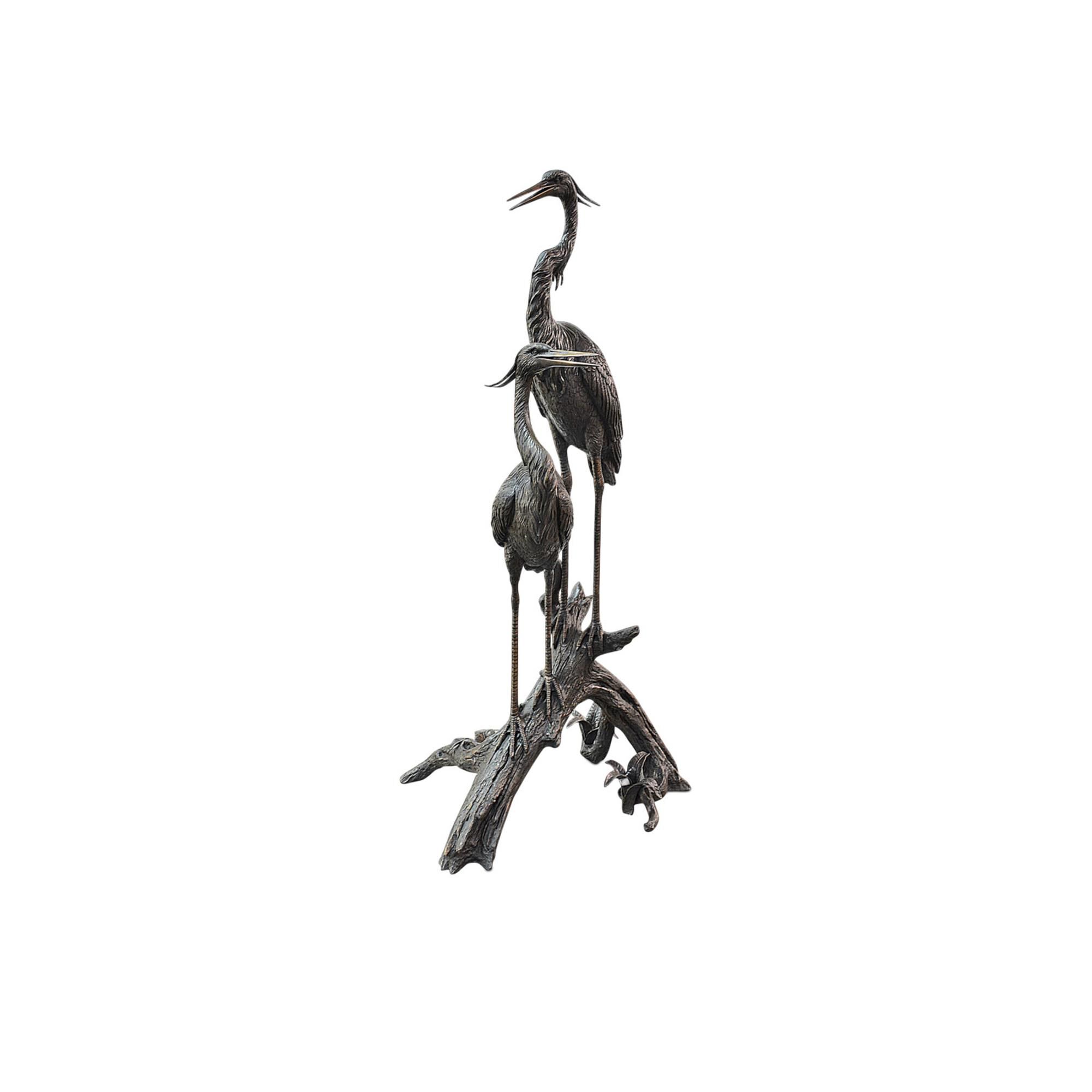 Currey and Company Herons on Branch Sculpture Herons on Branch - 1200-0913 - Modern Contemporary