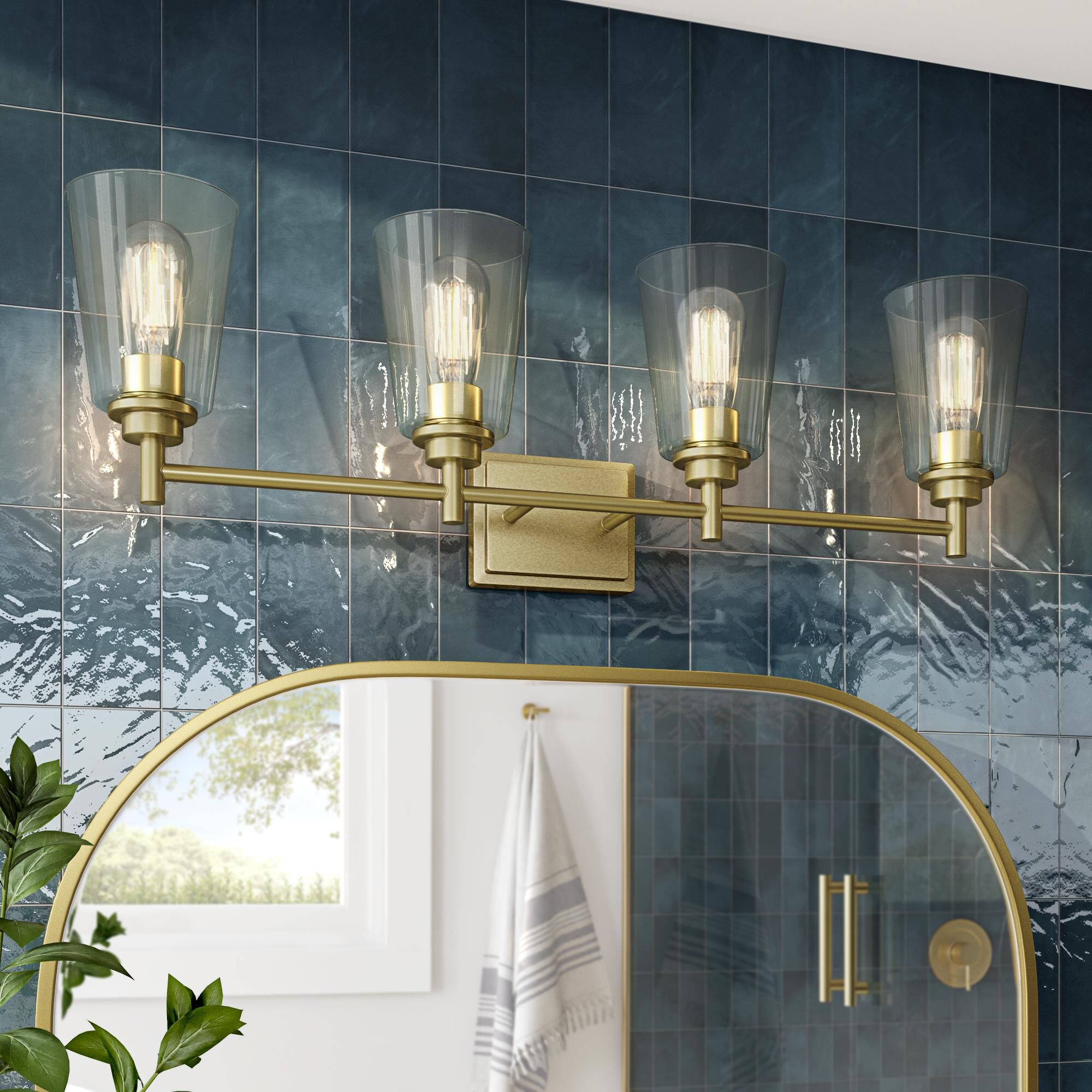 Photos - Chandelier / Lamp Designers Fountain Westin 31 Inch 4 Light Bath Vanity Light Westin - 95704-BG - Transitional 95704-BG