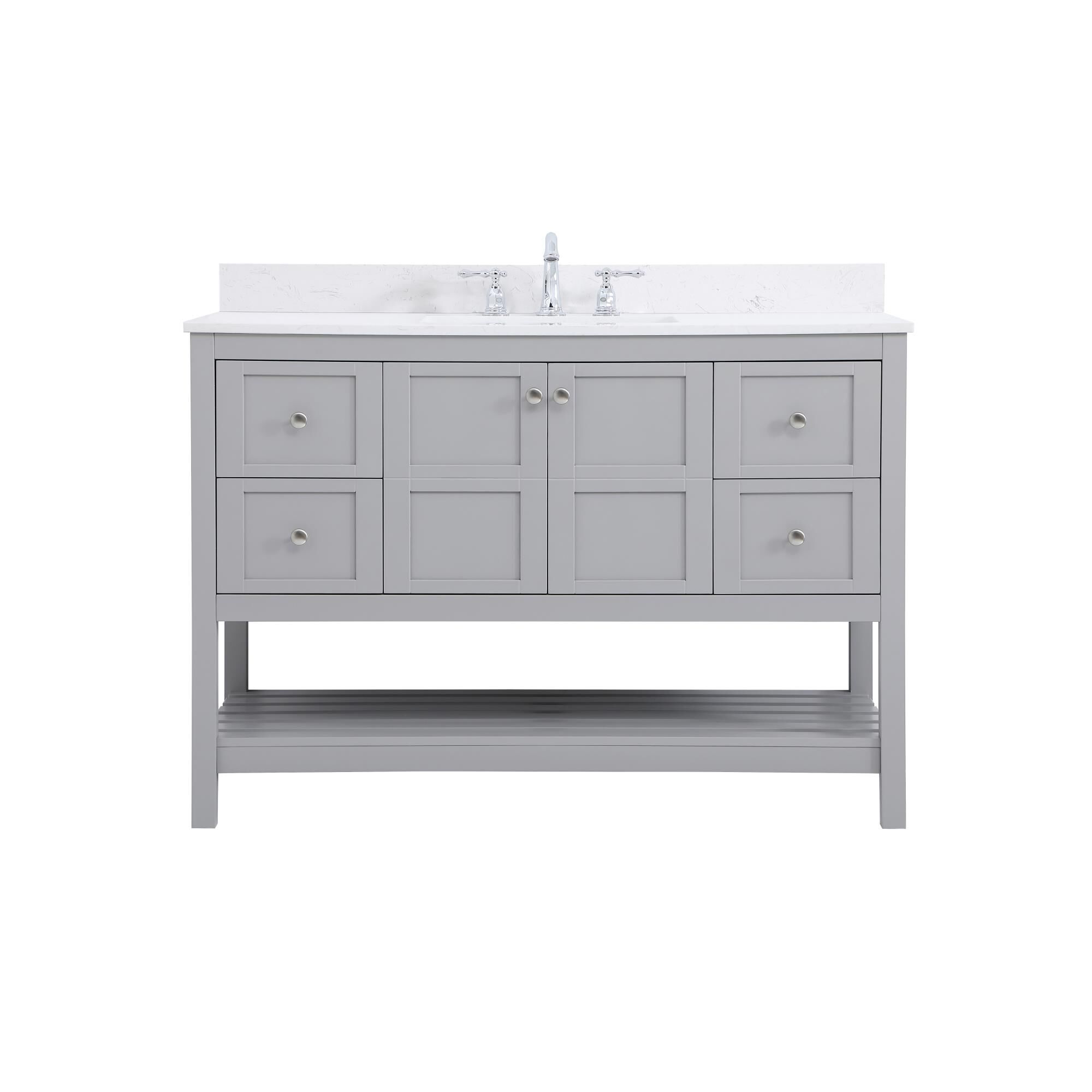 Elegant Lighting VF16448GR Theo 48 X 22 X 34 inch Gray Vanity Sink Set