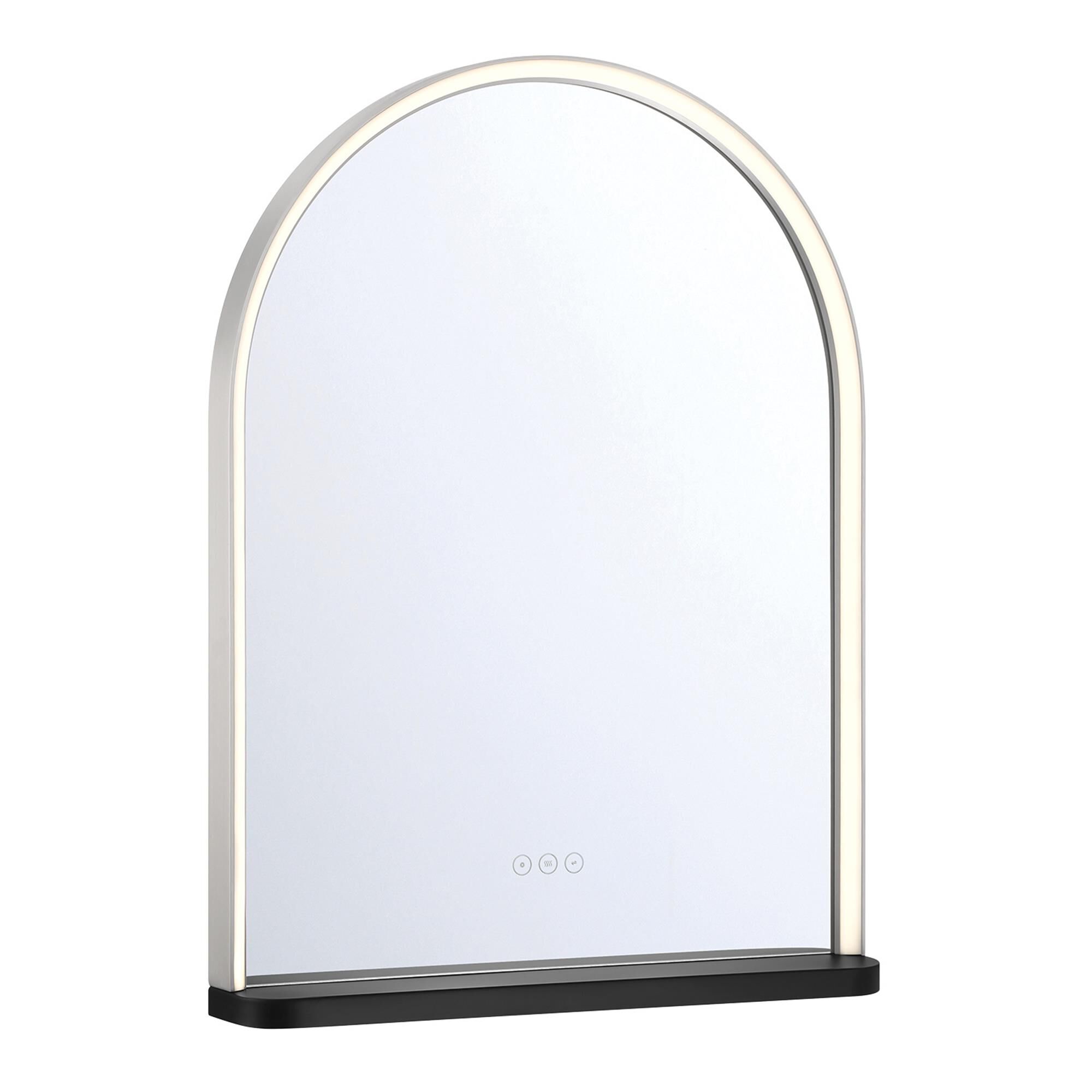 Eurofase 48518-024 Serin 32 X 24 inch Satin Nickel-Black Mix LED Mirror in Satin Nickel/ Black