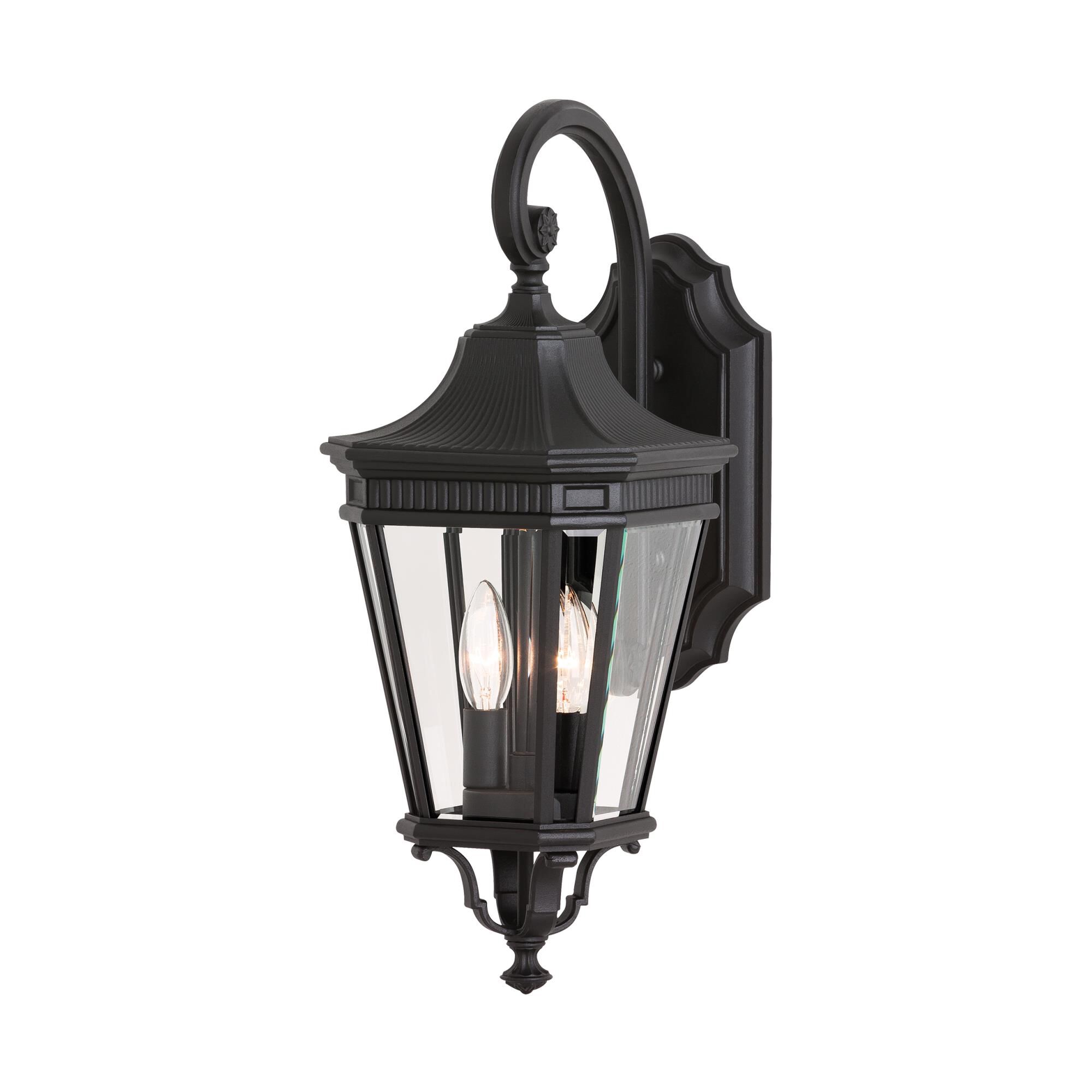 Photos - Chandelier / Lamp Generation Lighting Cotswold Lane 20 Inch Tall 2 Light Outdoor Wall Light Cotswold Lane - OL5401BK - Traditional OL5401BK