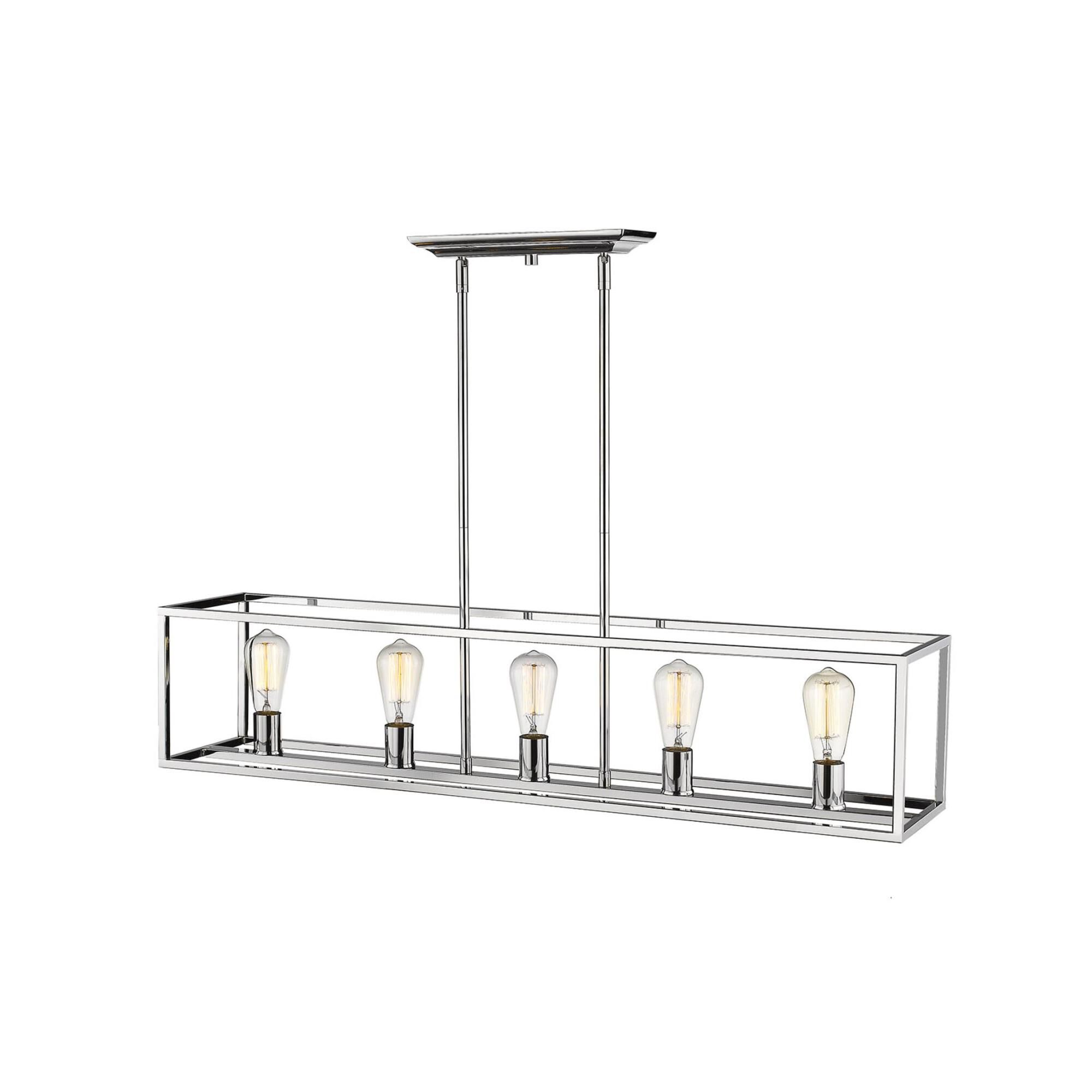 Golden Lighting Wesson Medium Linear Chandelier Wesson - 2072-LP CH - Modern Contemporary