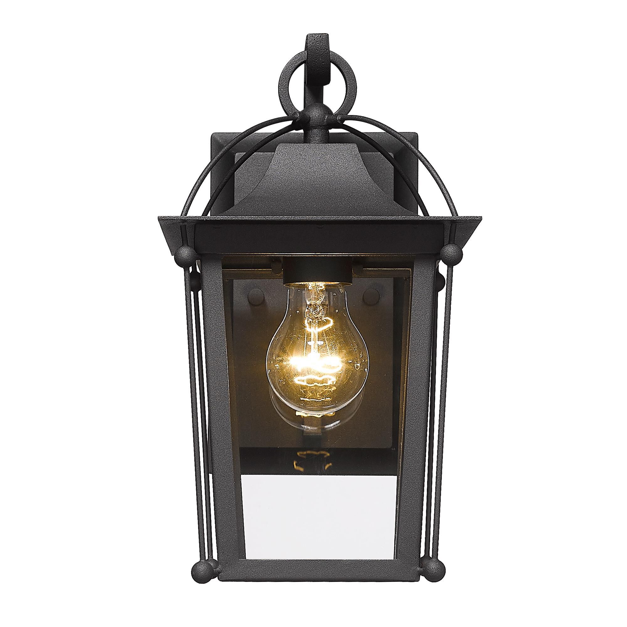 Golden Lighting Brigham 12 Inch Tall Outdoor Wall Light Brigham - 4305-OWM NB-CLR - Traditional