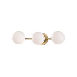 Hudson Valley Lighting Fleming 20.75 Inch Bath Vanity Light Fleming - 4743-AGB - Mid-Century Modern