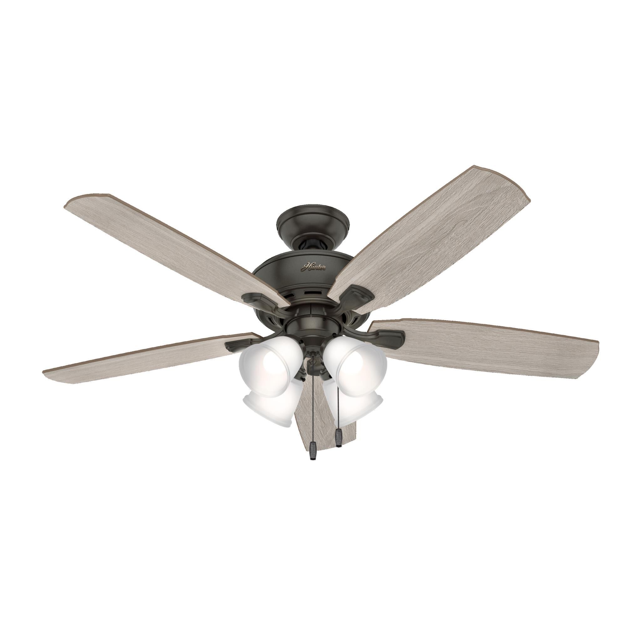 Photos - Fan Hunter  Amberlin 52 Inch Ceiling  with Light Kit Amberlin - 53215 - Transitional 53215 