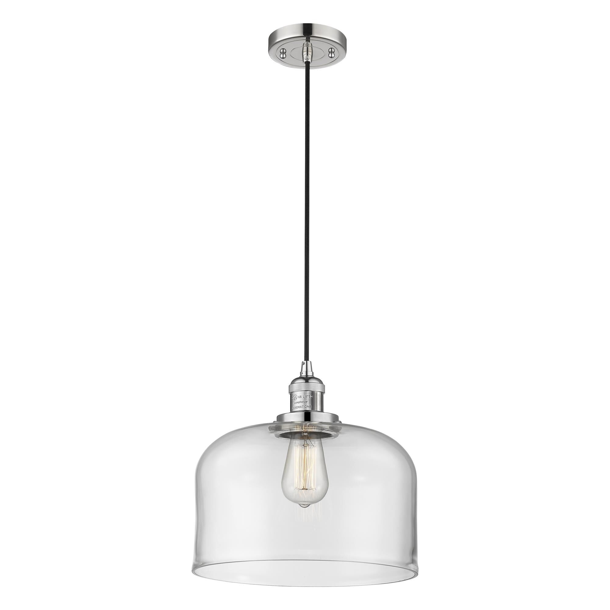 Innovations Lighting Bruno Marashlian X-Large Bell 12 Inch Mini Pendant X-Large Bell - 201C-PN-G72-L - Restoration-Vintage