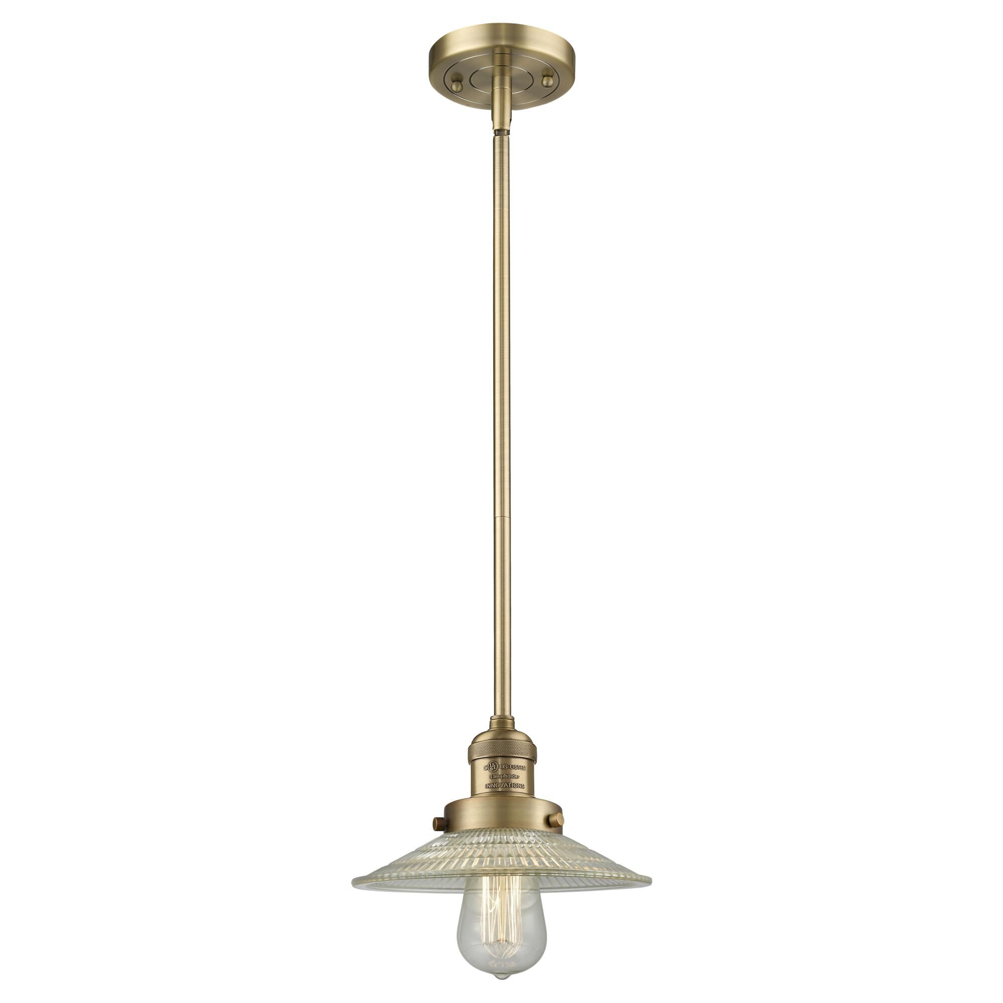 Innovations Lighting Bruno Marashlian Halophane 8 Inch Mini Pendant Halophane - 201S-PC-G1 - Restoration-Vintage