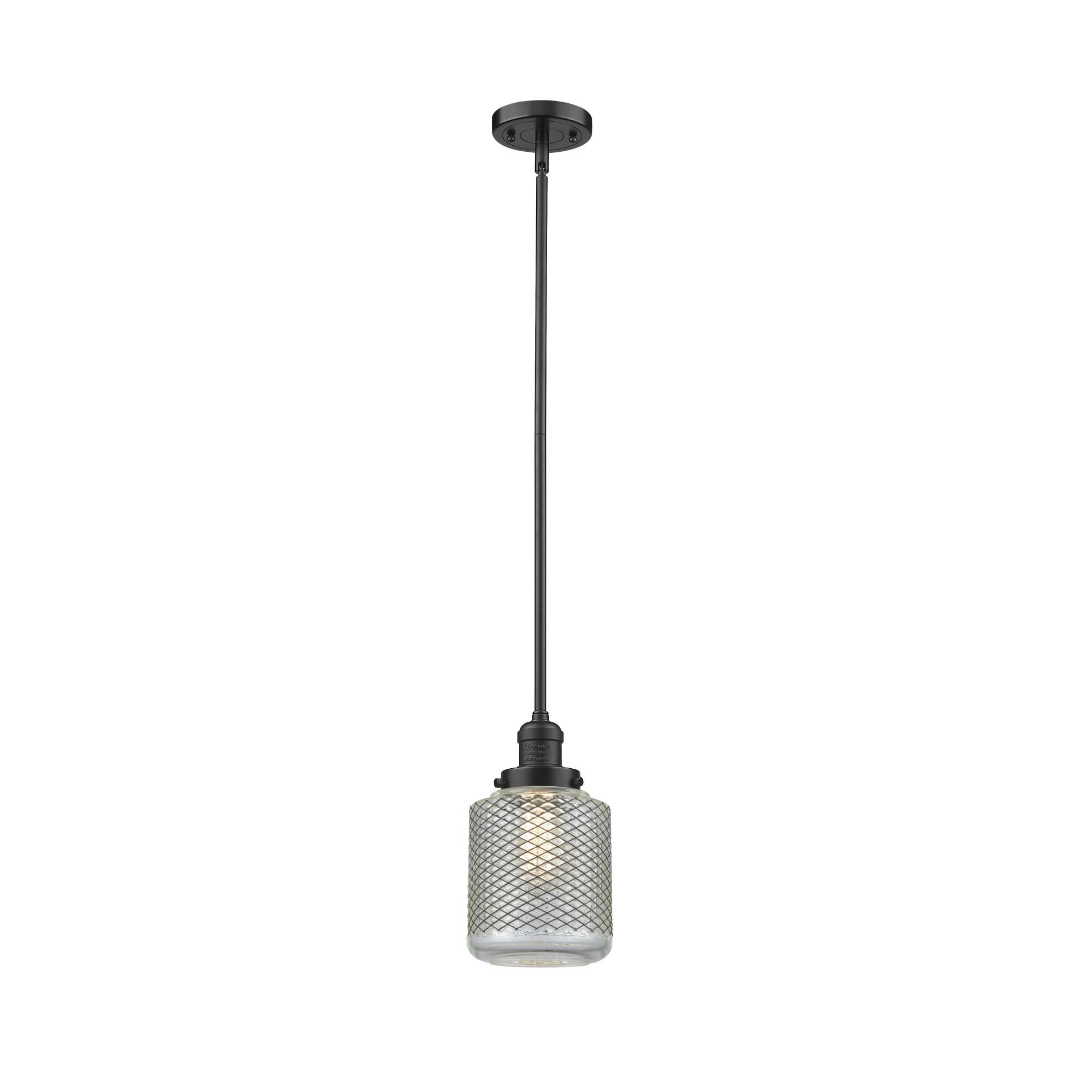 Innovations Lighting 201S-OB-G262 Franklin Restoration Stanton 1 Light 6 inch Oil Rubbed Bronze Mini Pendant Ceiling Light, Franklin Restoration
